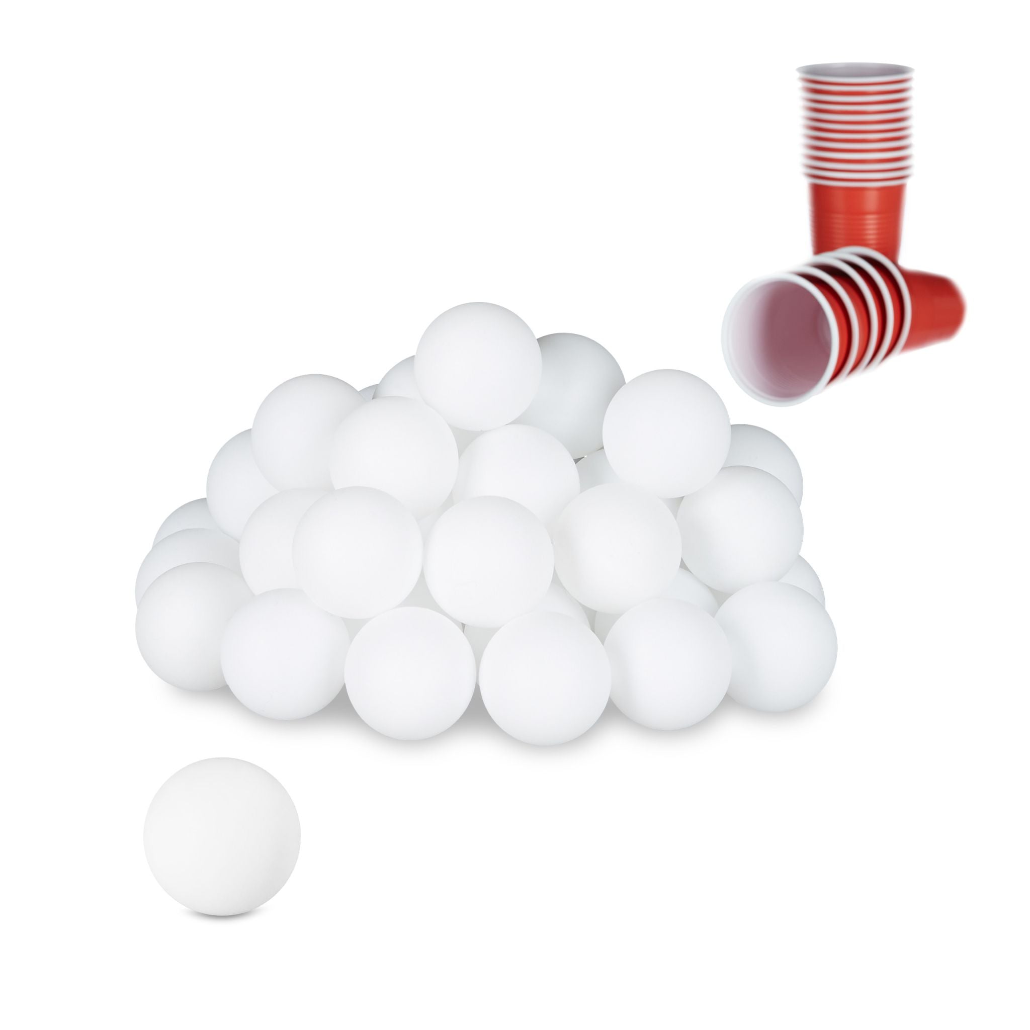 Beer Pong Bälle Weiss von Relaxdays