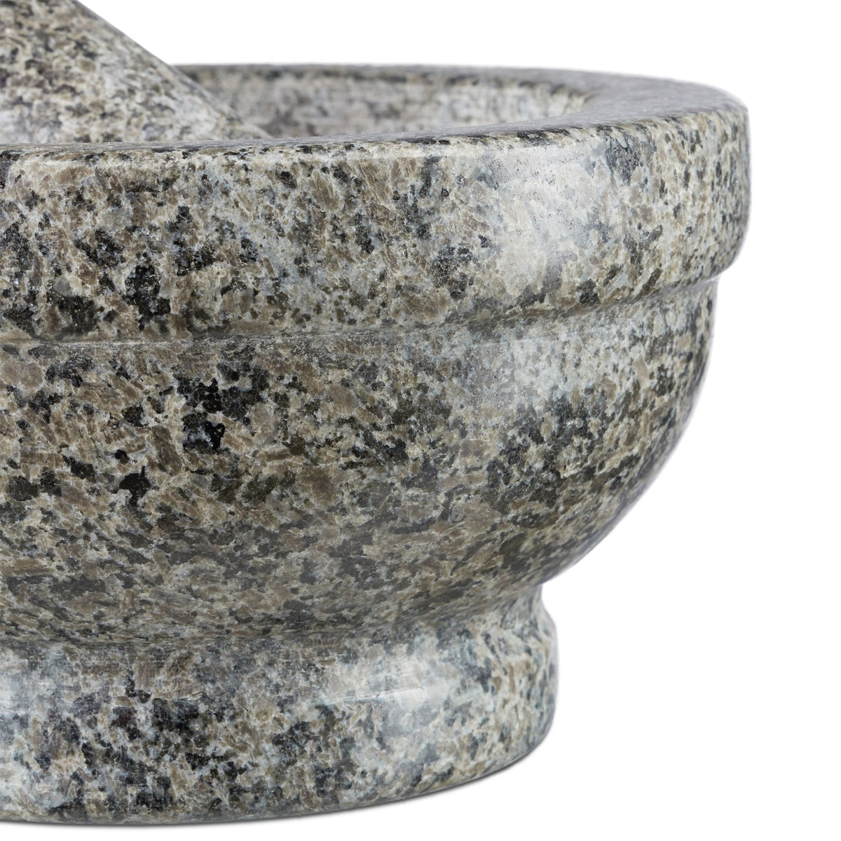 Granit Mörser mit Stössel 17cm Grau von Relaxdays