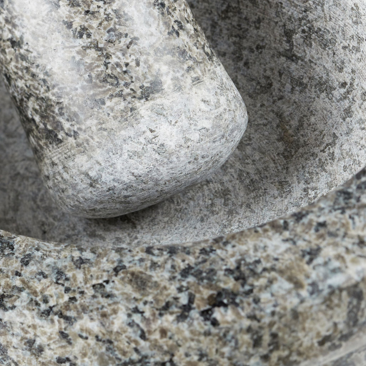 Granit Mörser mit Stössel 17cm Grau von Relaxdays