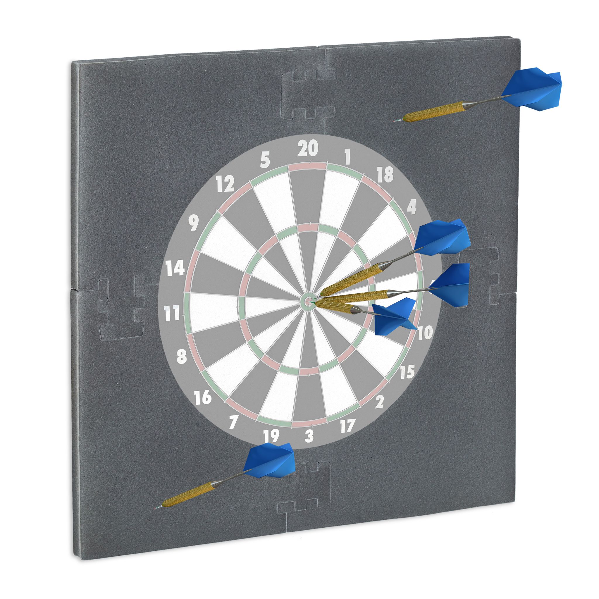 Dartscheibe Schutzring R6 Grau von Relaxdays
