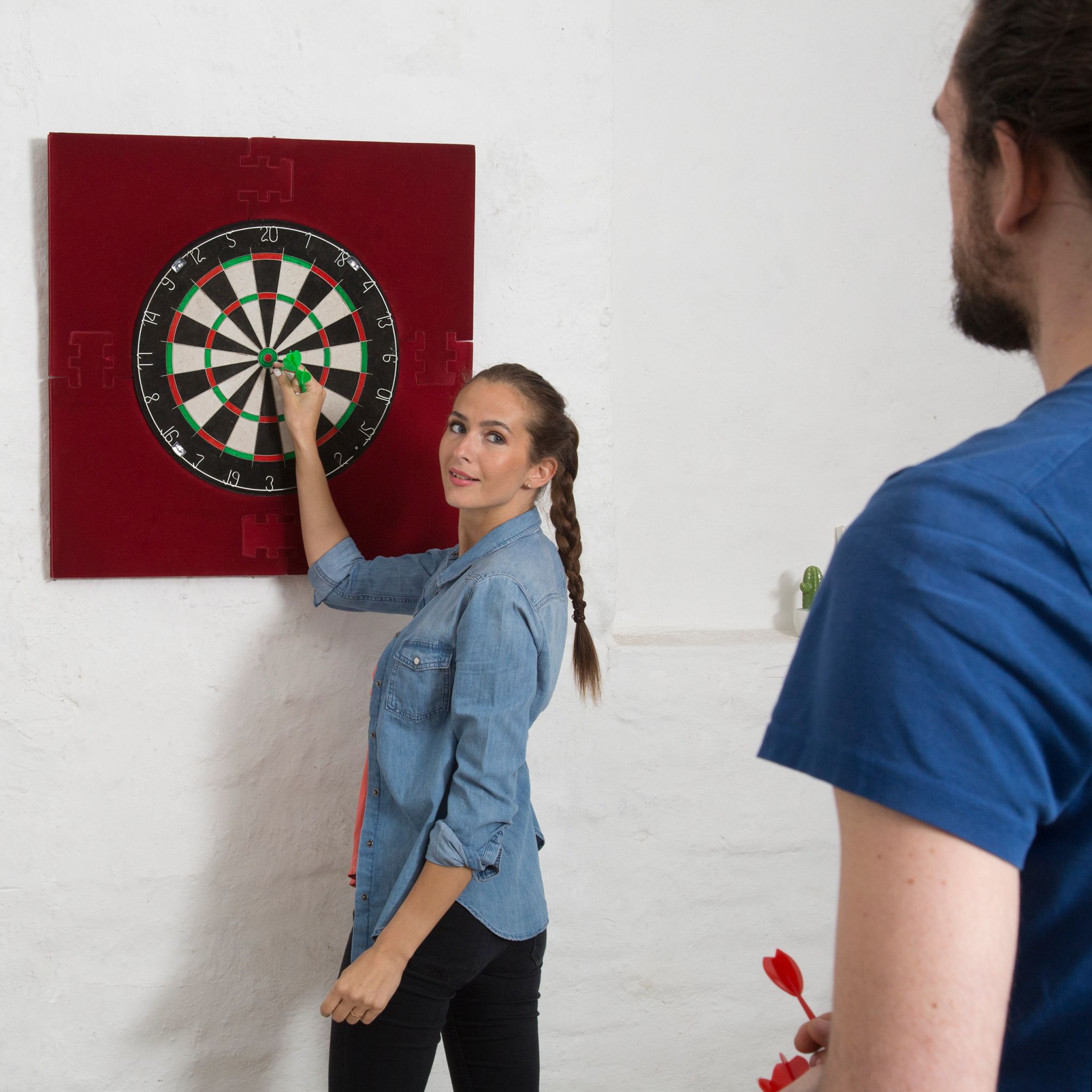 Dartscheibe Schutzring R6 Dunkelrot von Relaxdays