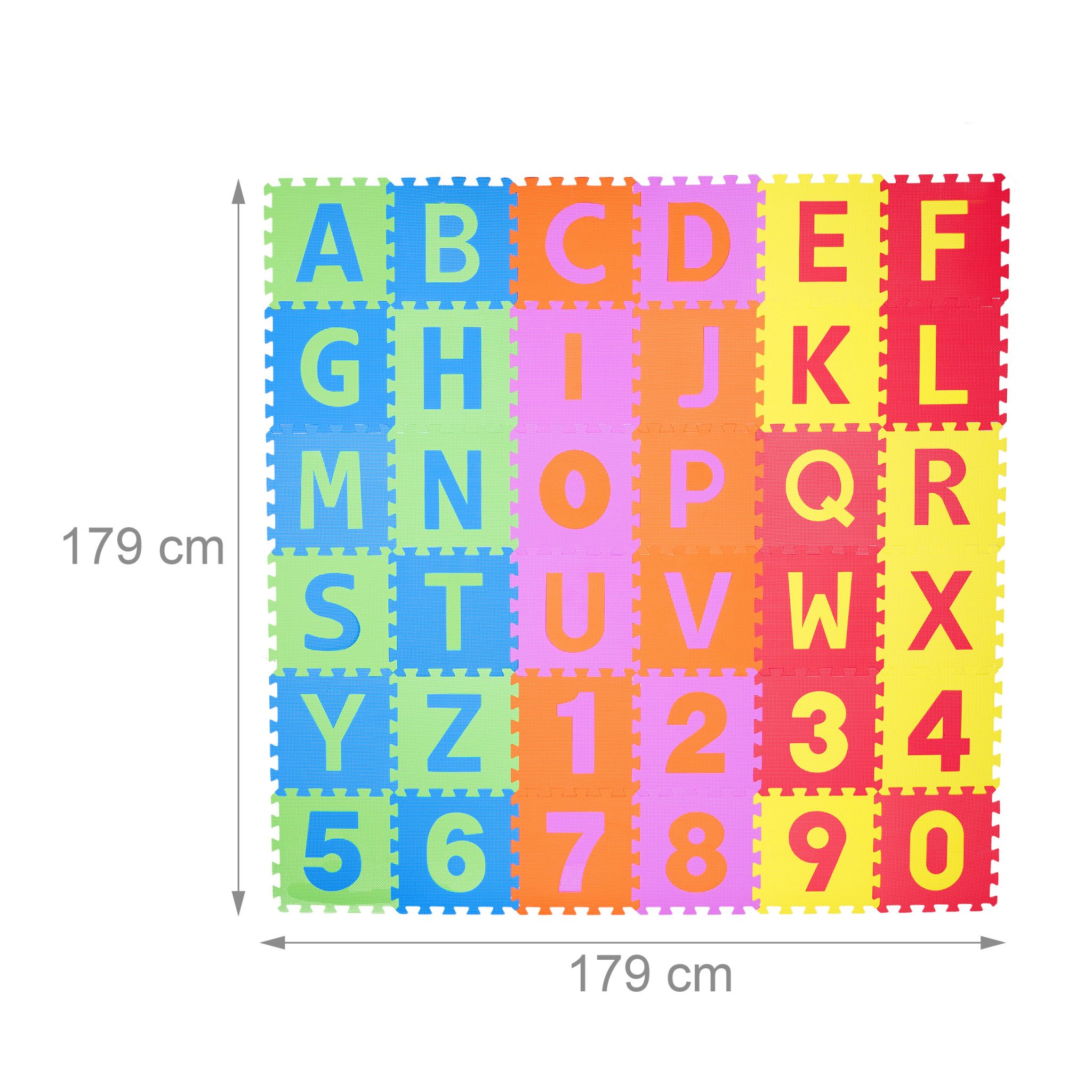 Spielmatte Puzzle 86-teiliges Set Gelb-Grün-Rot von Relaxdays