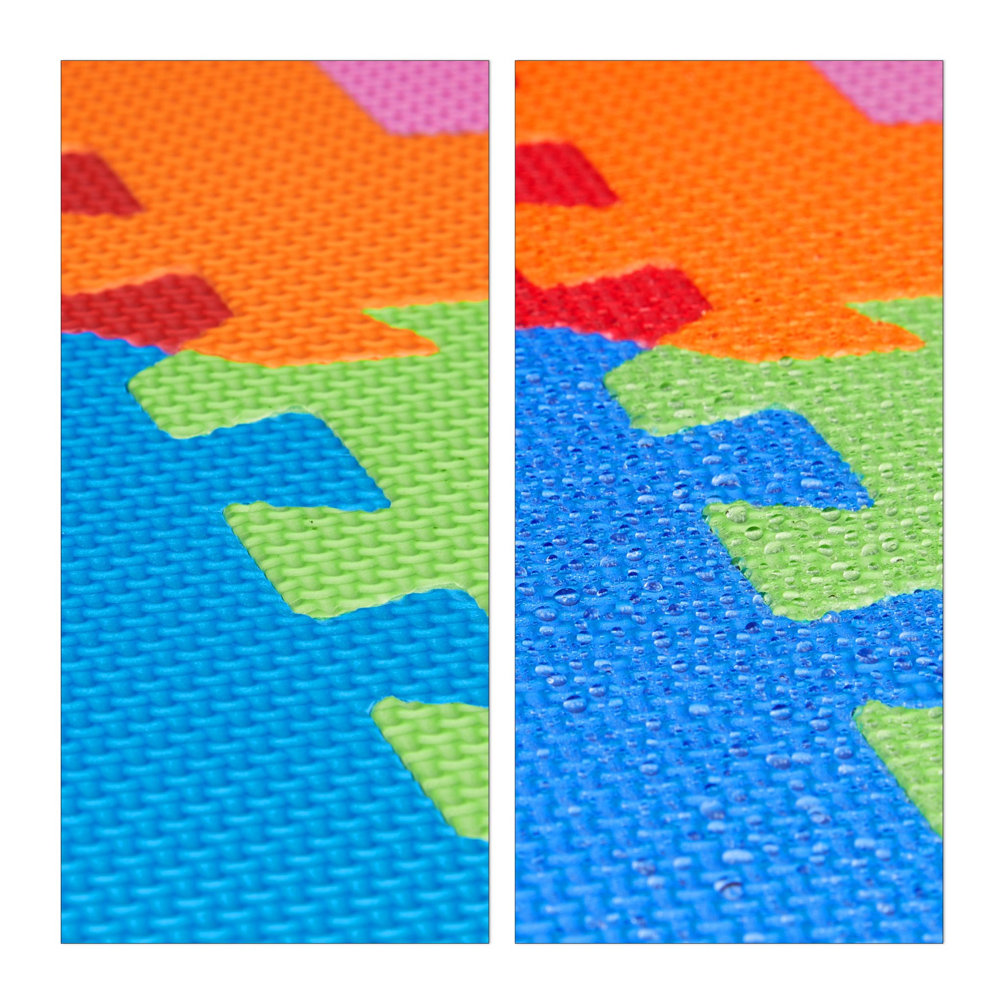 Spielmatte Puzzle 86-teiliges Set Gelb-Grün-Rot von Relaxdays
