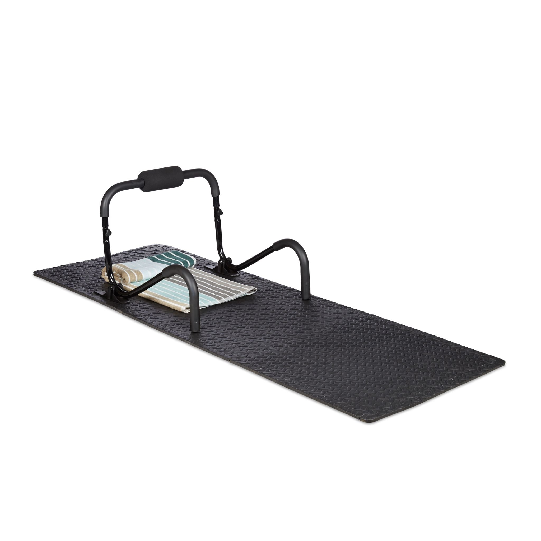 Schutzmatte Boden 8er-Set Schwarz von Relaxdays