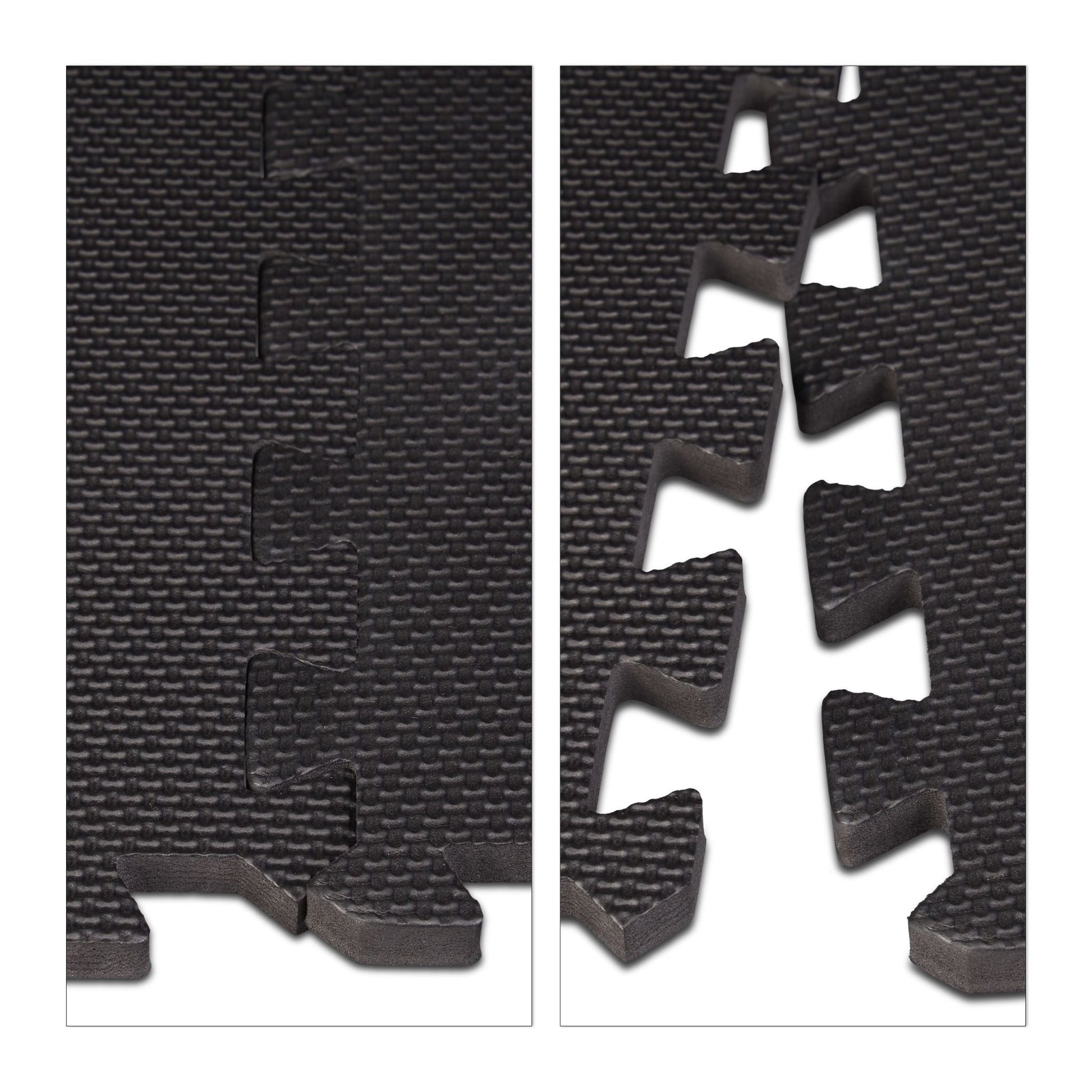 Bodenschutzmatte Fitnessgeräte 24er-Set Schwarz von Relaxdays