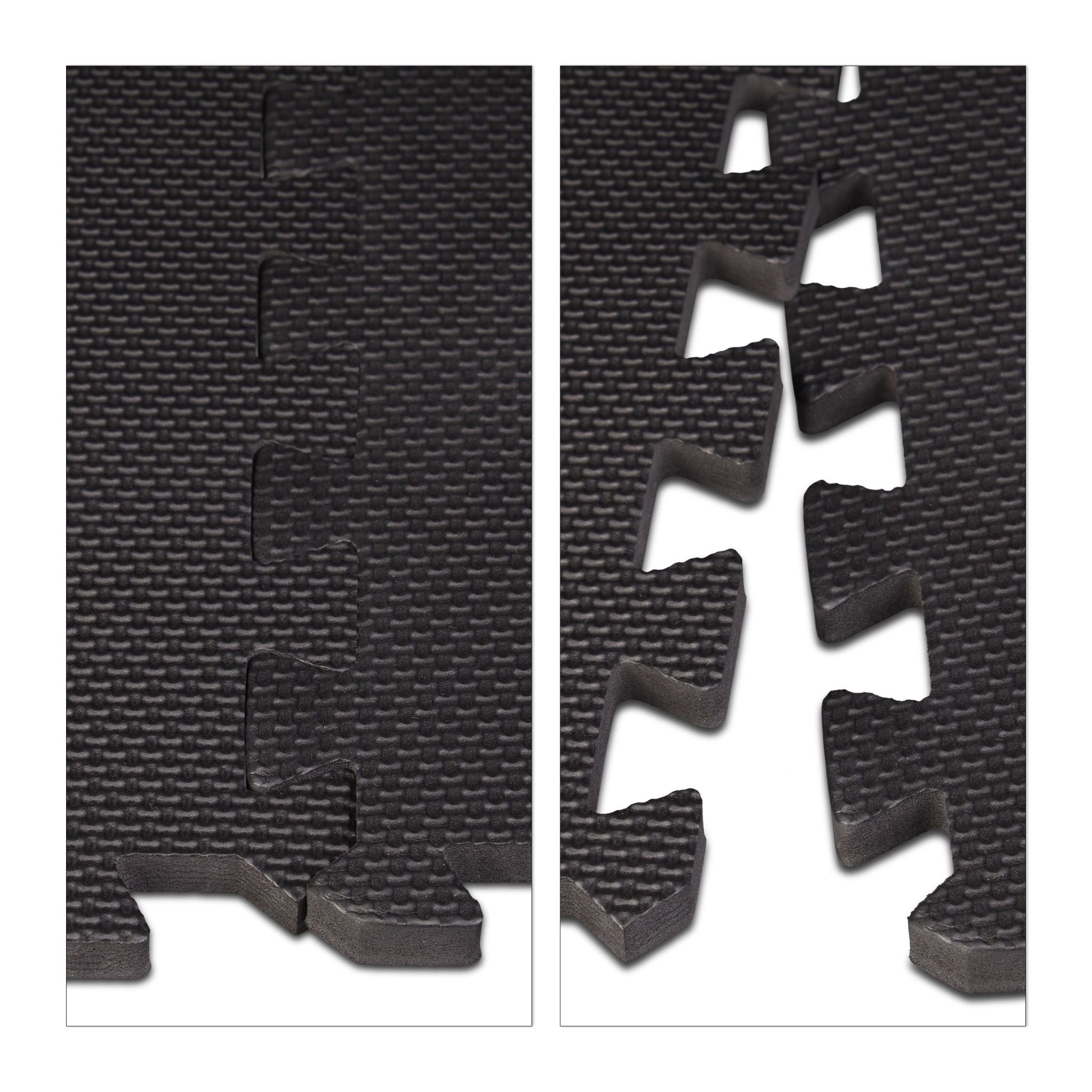 Bodenschutzmatte Fitnessgeräte 24er-Set Schwarz von Relaxdays