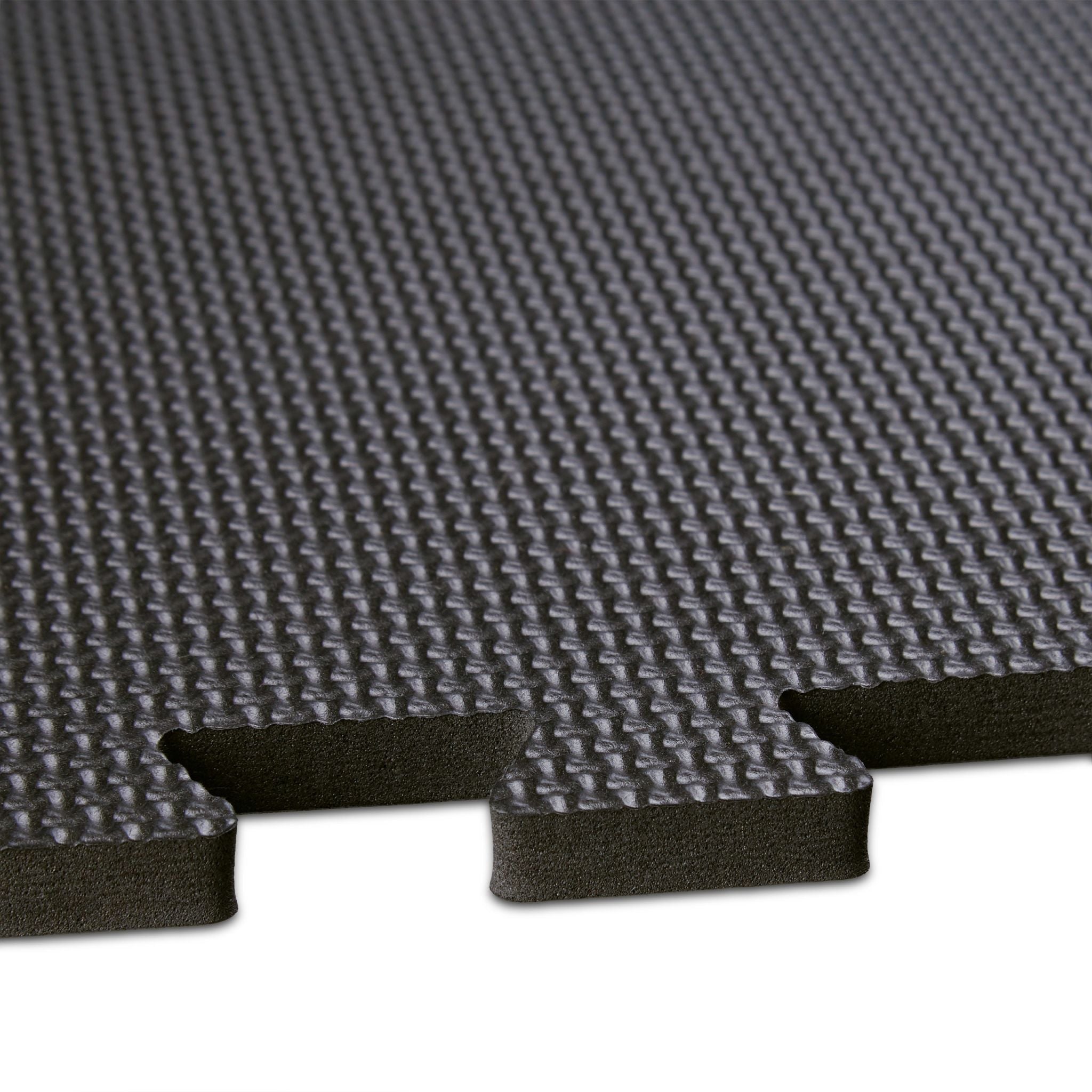 Bodenschutzmatte Fitnessgeräte 24er-Set Schwarz von Relaxdays
