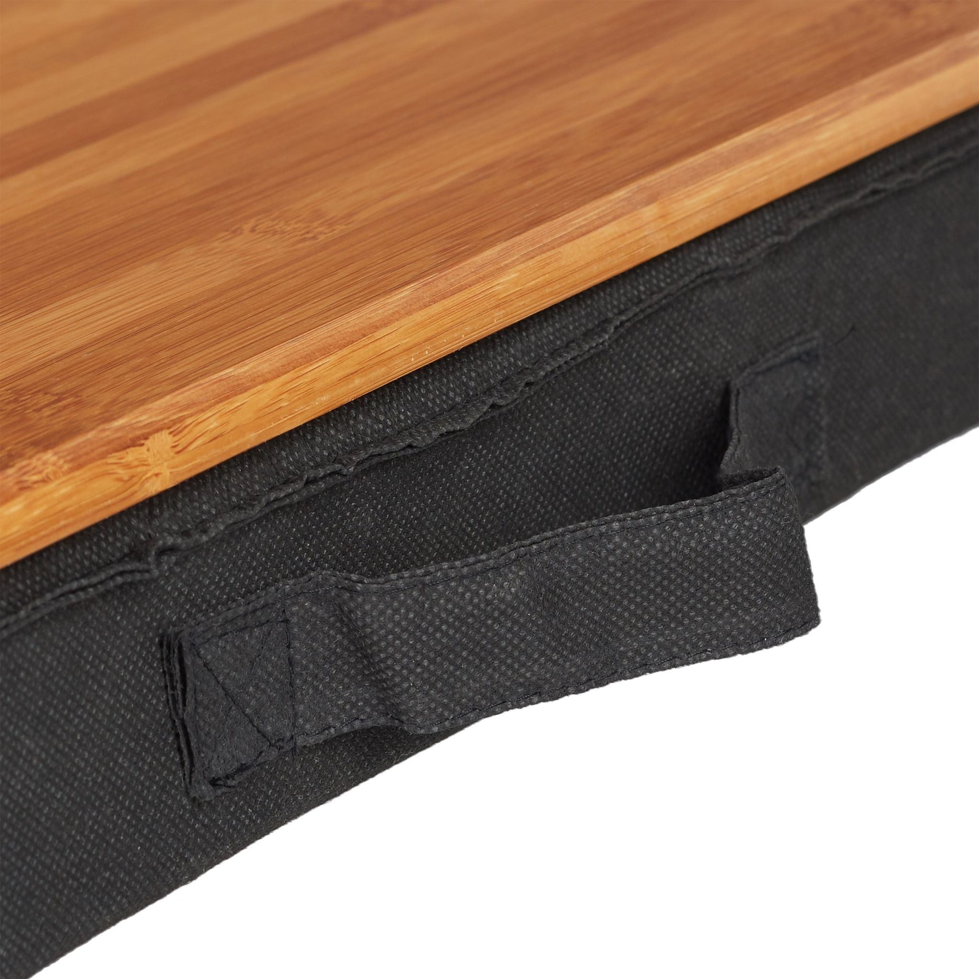 Laptopkissen Bambus Hellbraun-Schwarz von Relaxdays