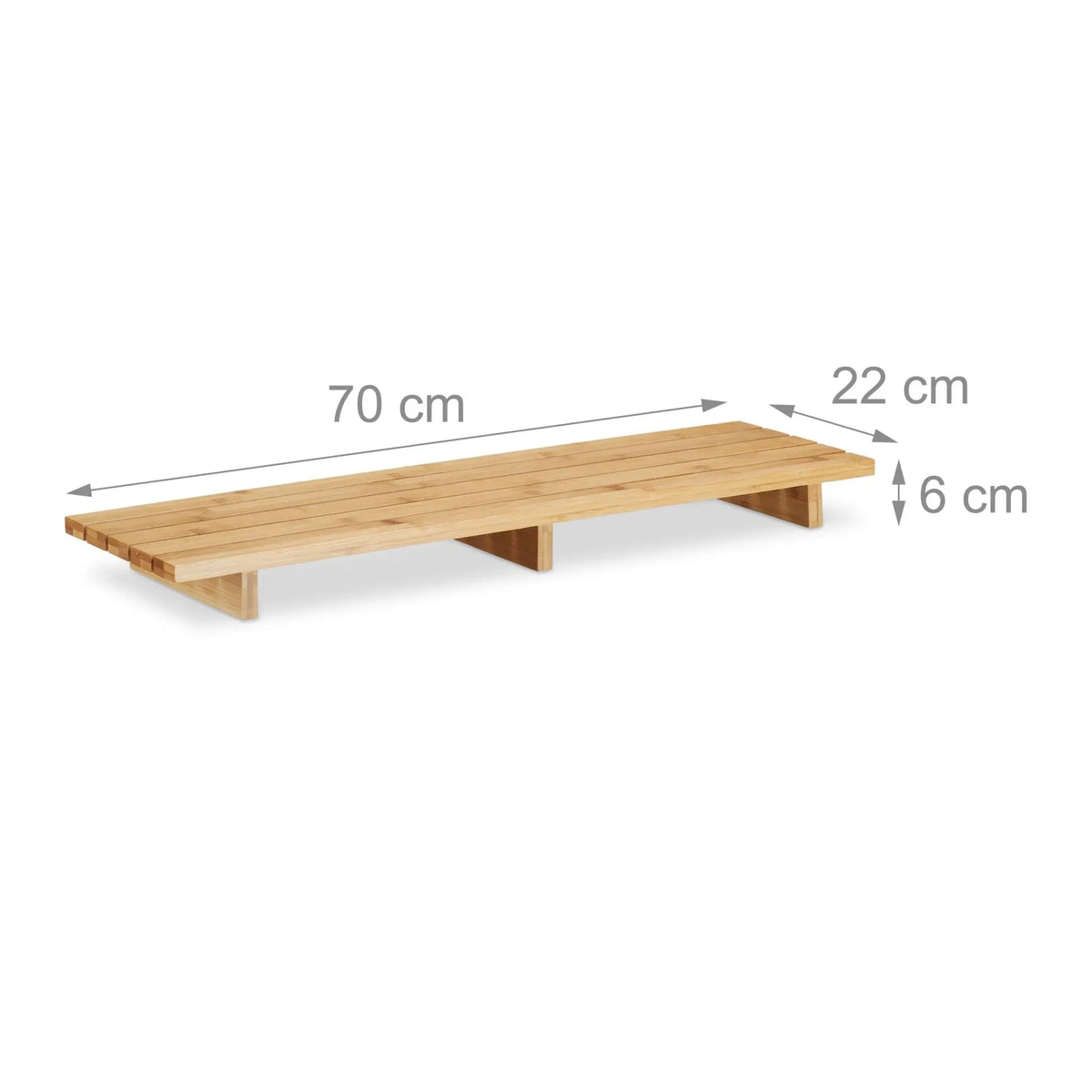Badewannenablage Bambus 70cm Hellbraun von Relaxdays