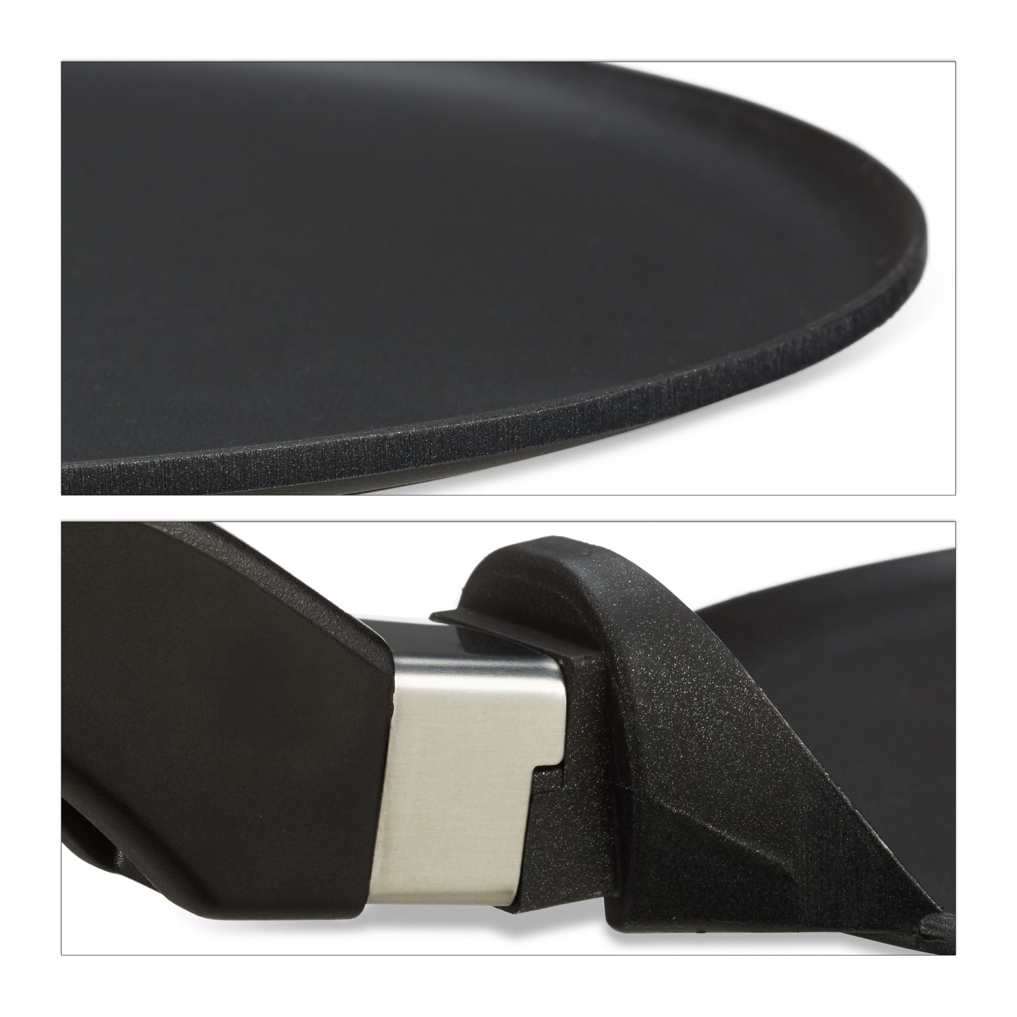 Crêpespfanne Aluguss schwarz 25cm Schwarz-Silber von Relaxdays