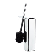 WC Bürstenhalter Wand Schwarz-Silber von Relaxdays
