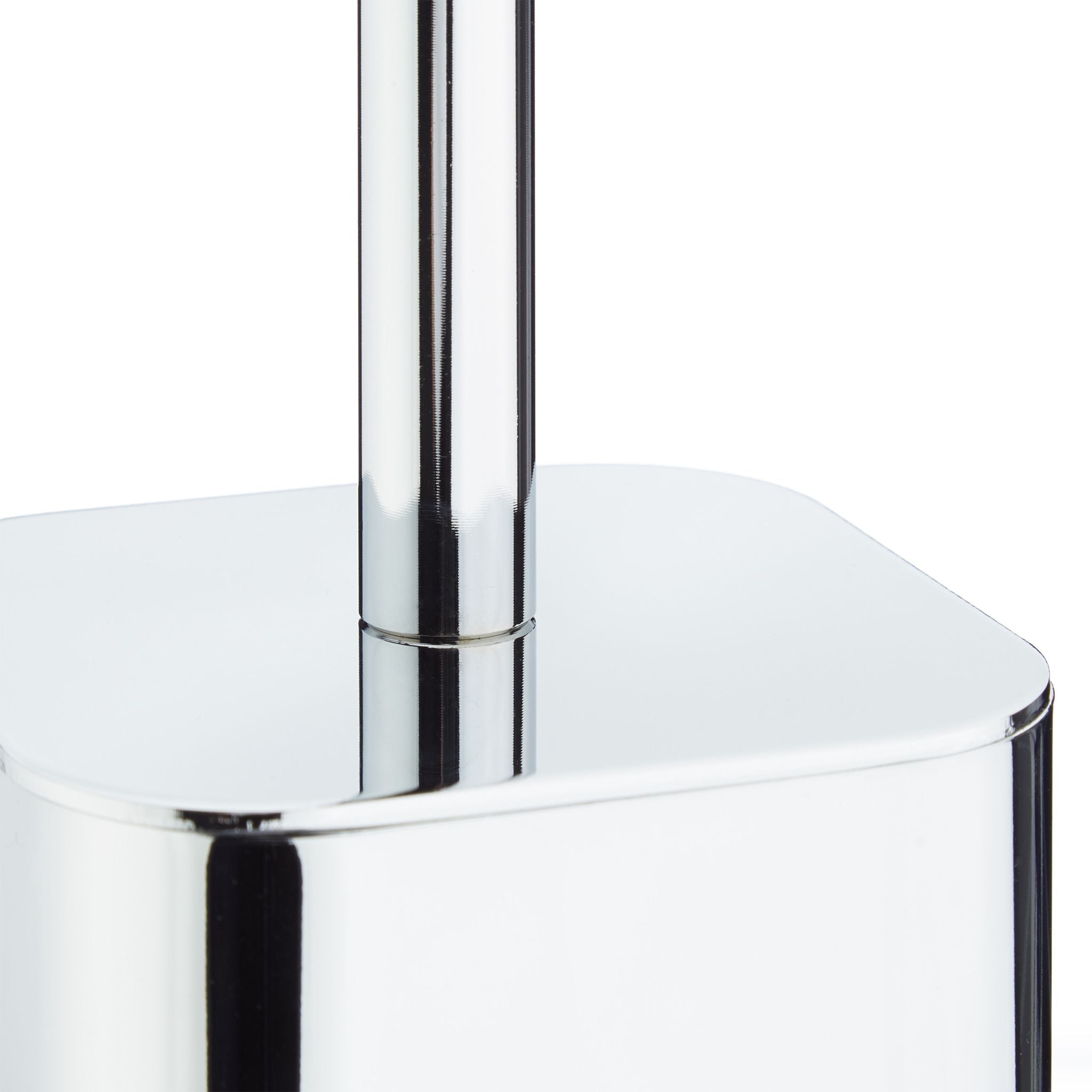 WC Bürstenhalter Wand Schwarz-Silber von Relaxdays