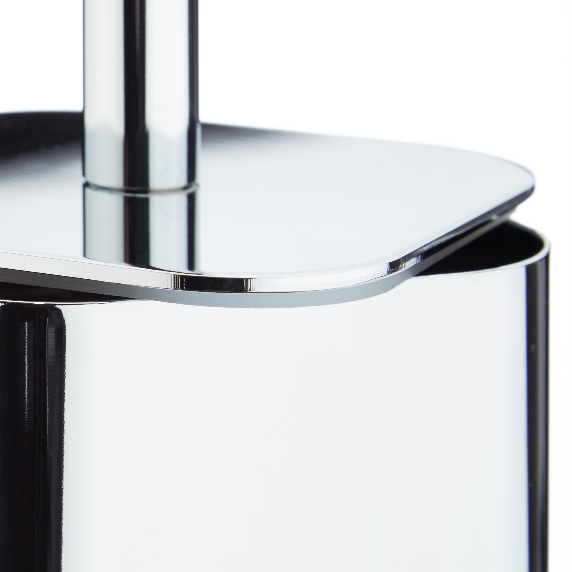 WC Bürstenhalter Wand Schwarz-Silber von Relaxdays
