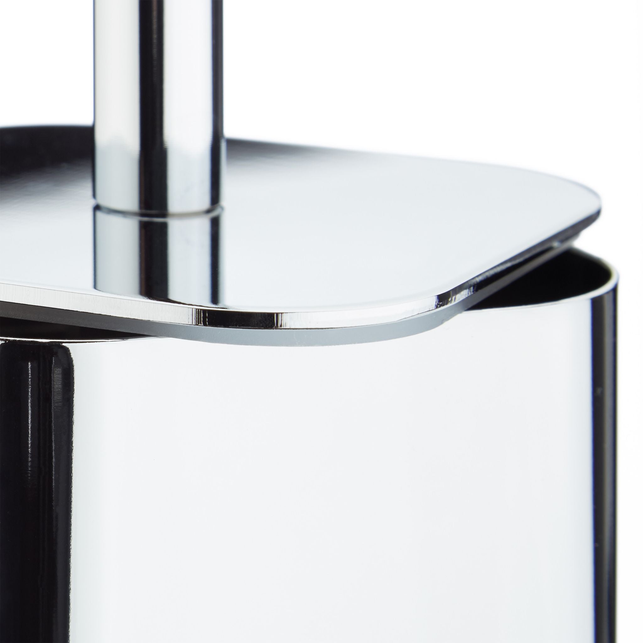 WC Bürstenhalter Wand Schwarz-Silber von Relaxdays