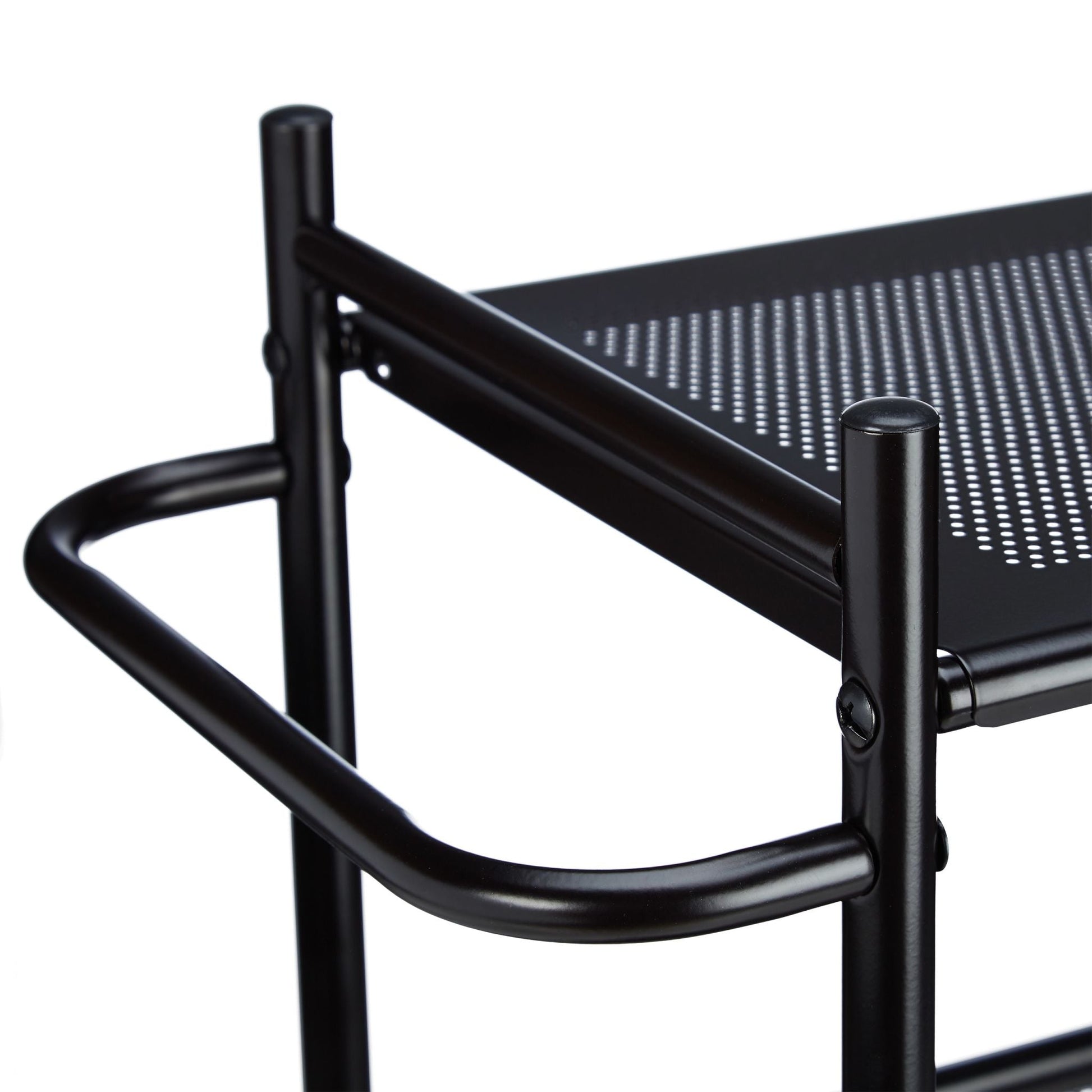 Rollregal schmal mit 4 Ablagen Schwarz von Relaxdays