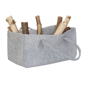 Kaminholztasche Filz Grau von Relaxdays