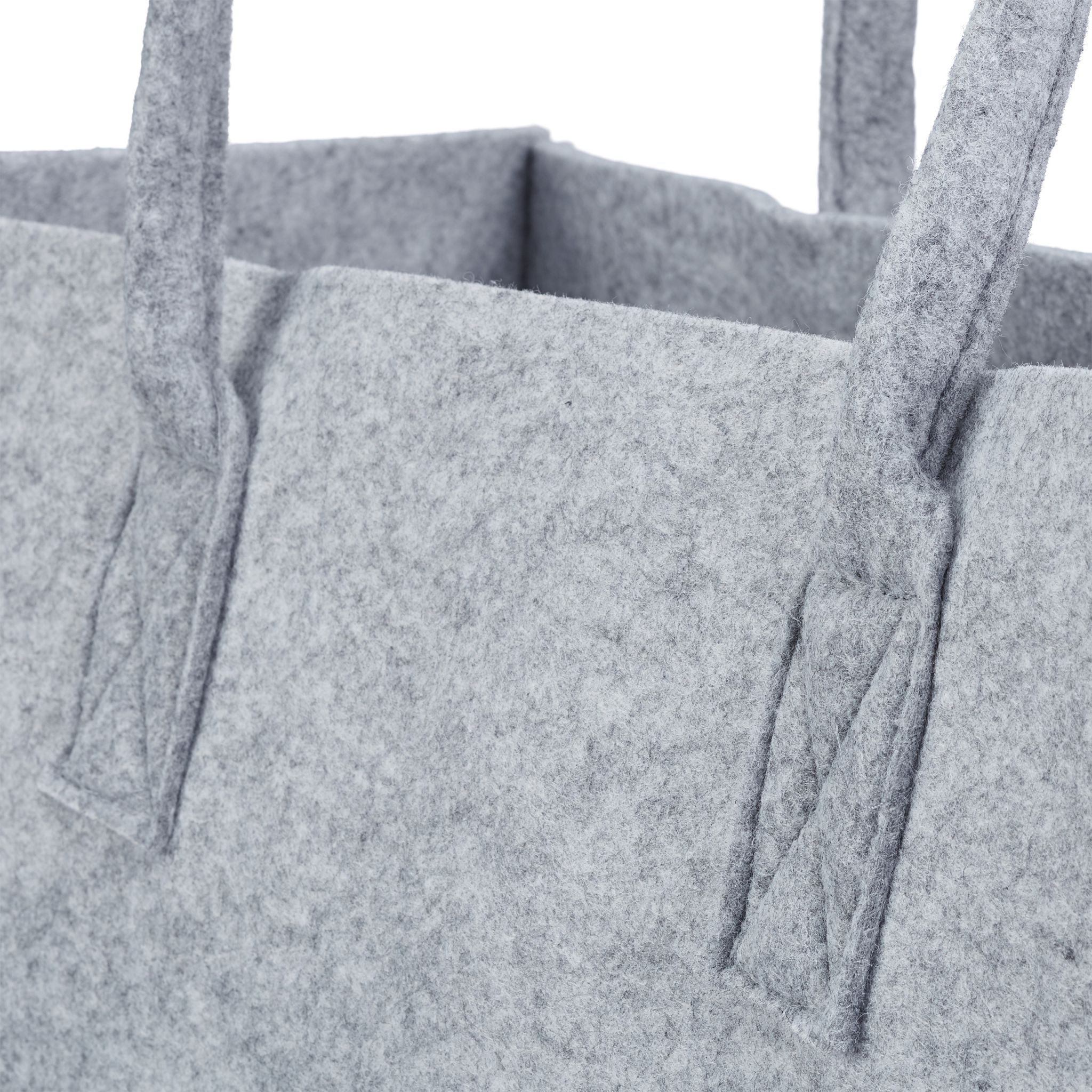 Kaminholztasche Filz Grau von Relaxdays