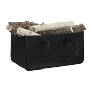 Kaminholztasche Filz Schwarz von Relaxdays