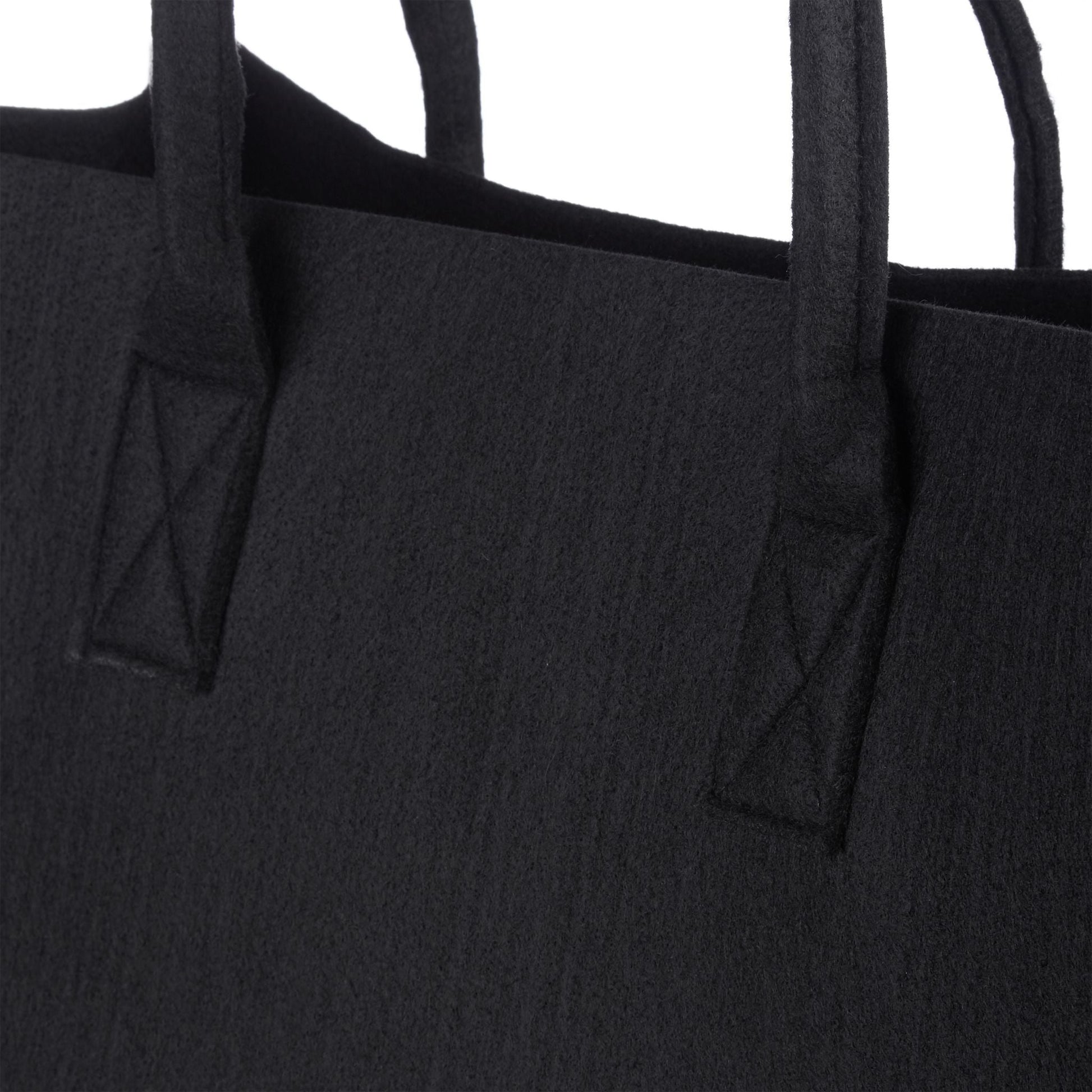 Kaminholztasche Filz Schwarz von Relaxdays