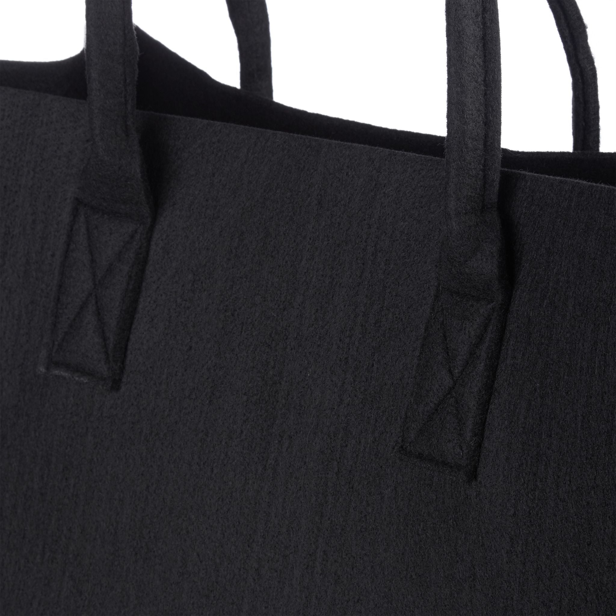 Kaminholztasche Filz Schwarz von Relaxdays