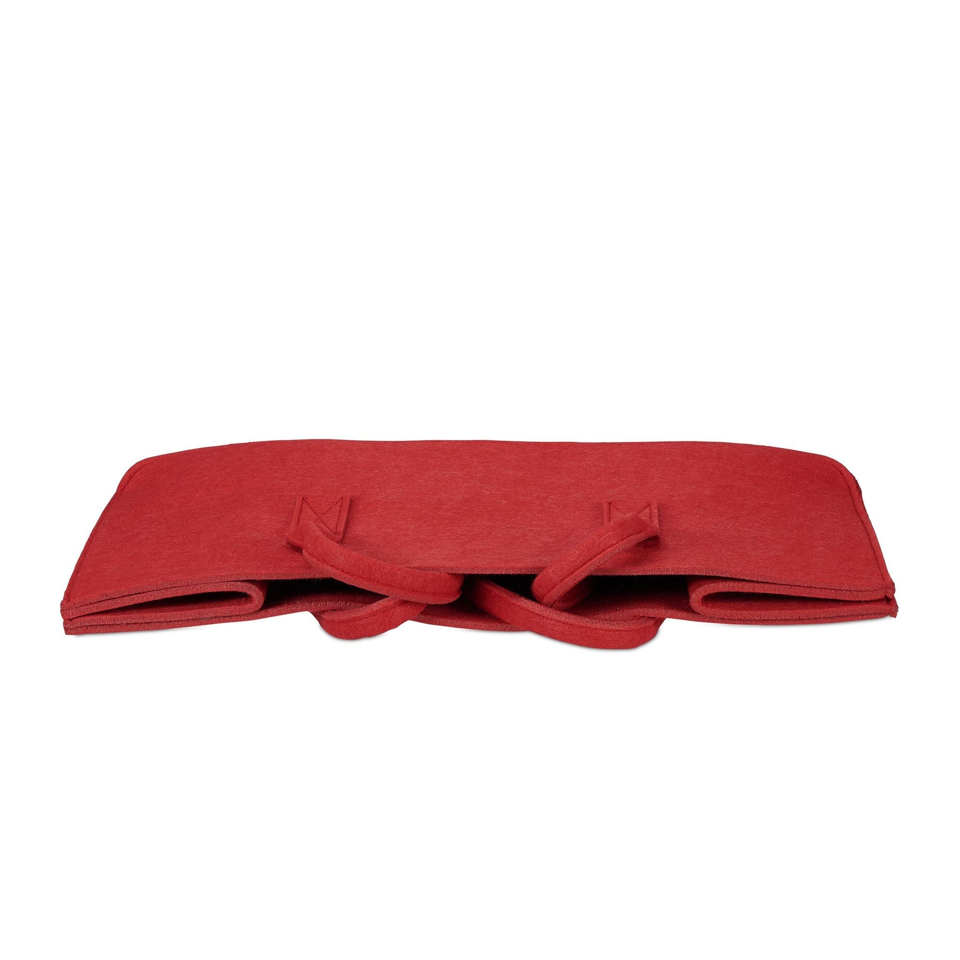 Kaminholztasche Filz Rot von Relaxdays