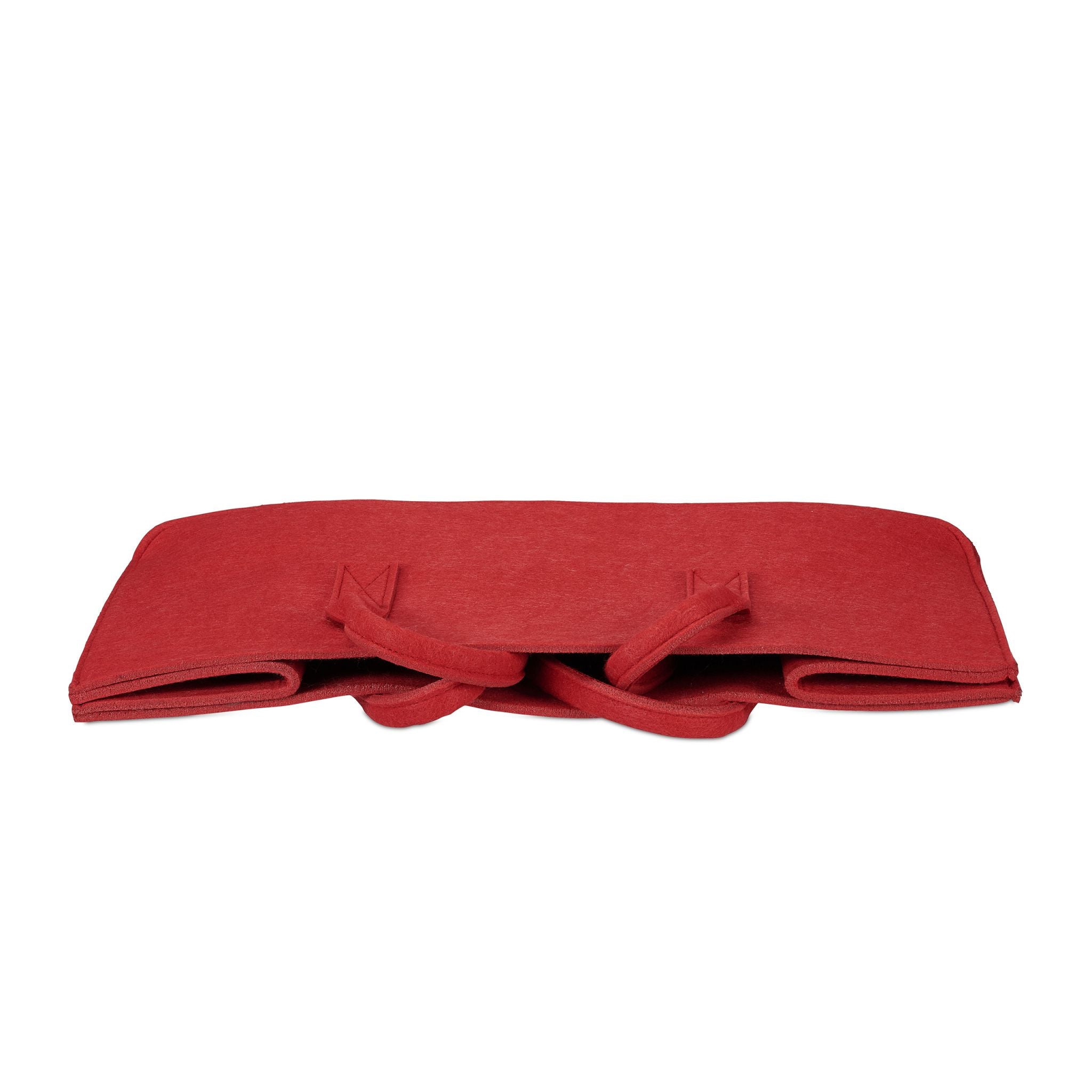 Kaminholztasche Filz Rot von Relaxdays