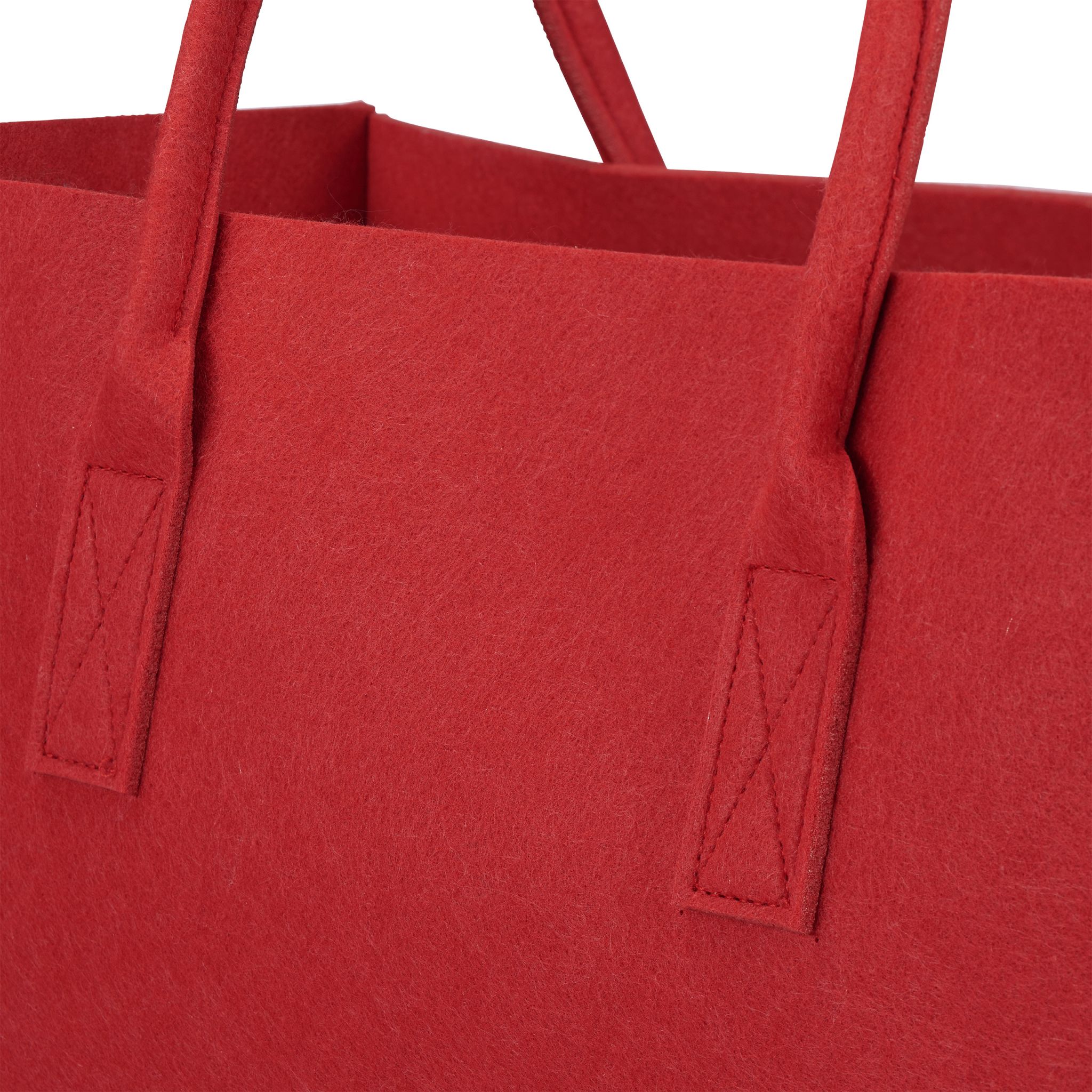 Kaminholztasche Filz Rot von Relaxdays