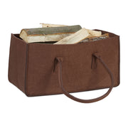 Kaminholztasche Filz Dunkelbraun von Relaxdays