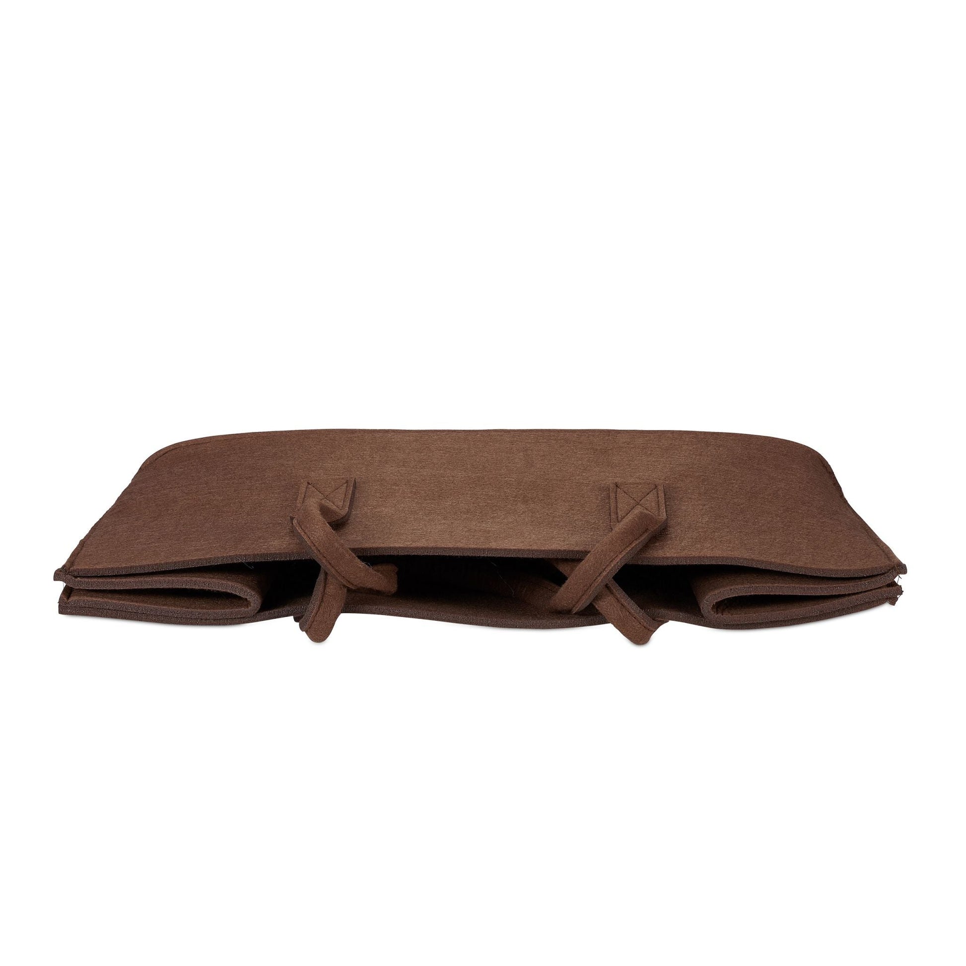 Kaminholztasche Filz Dunkelbraun von Relaxdays