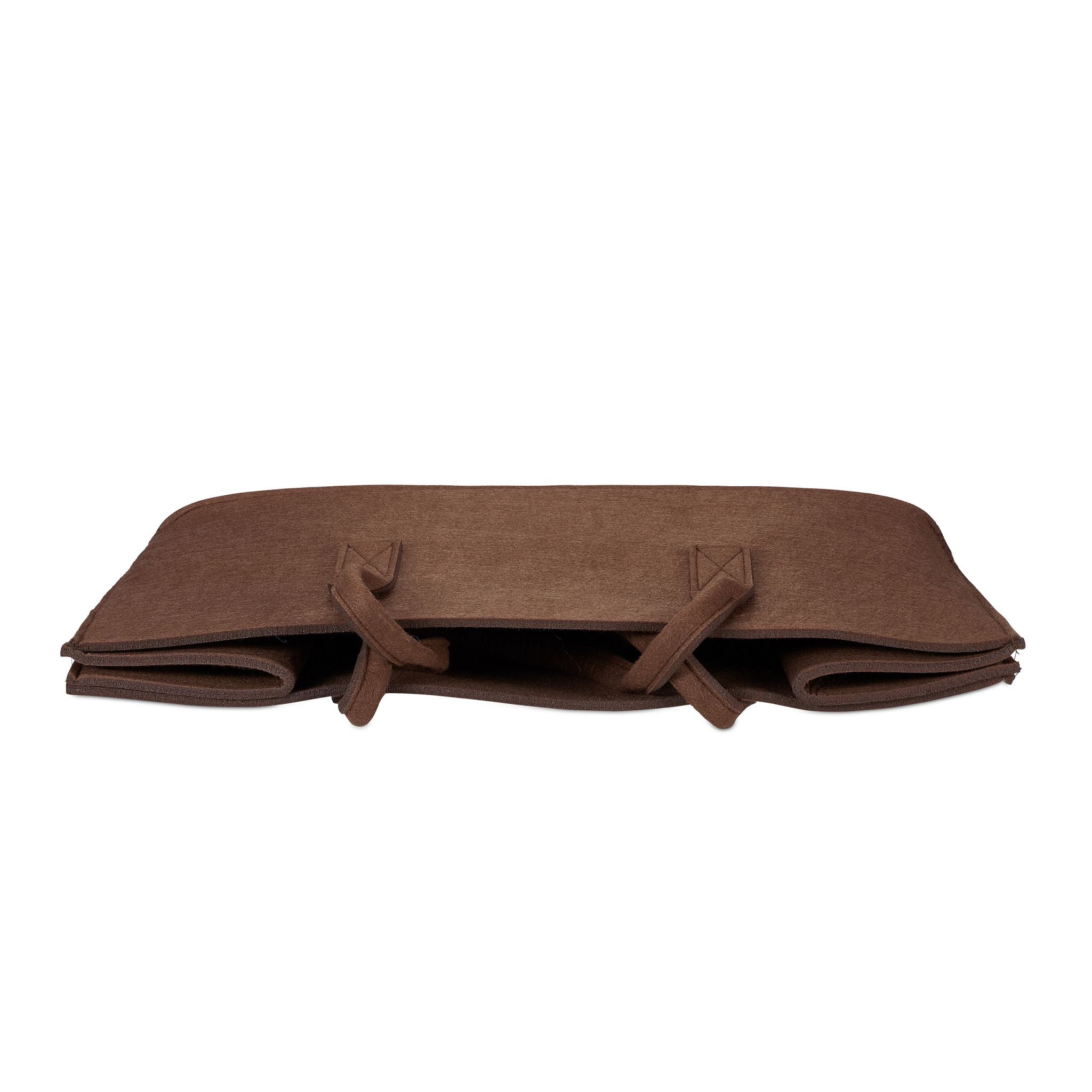 Kaminholztasche Filz Dunkelbraun von Relaxdays