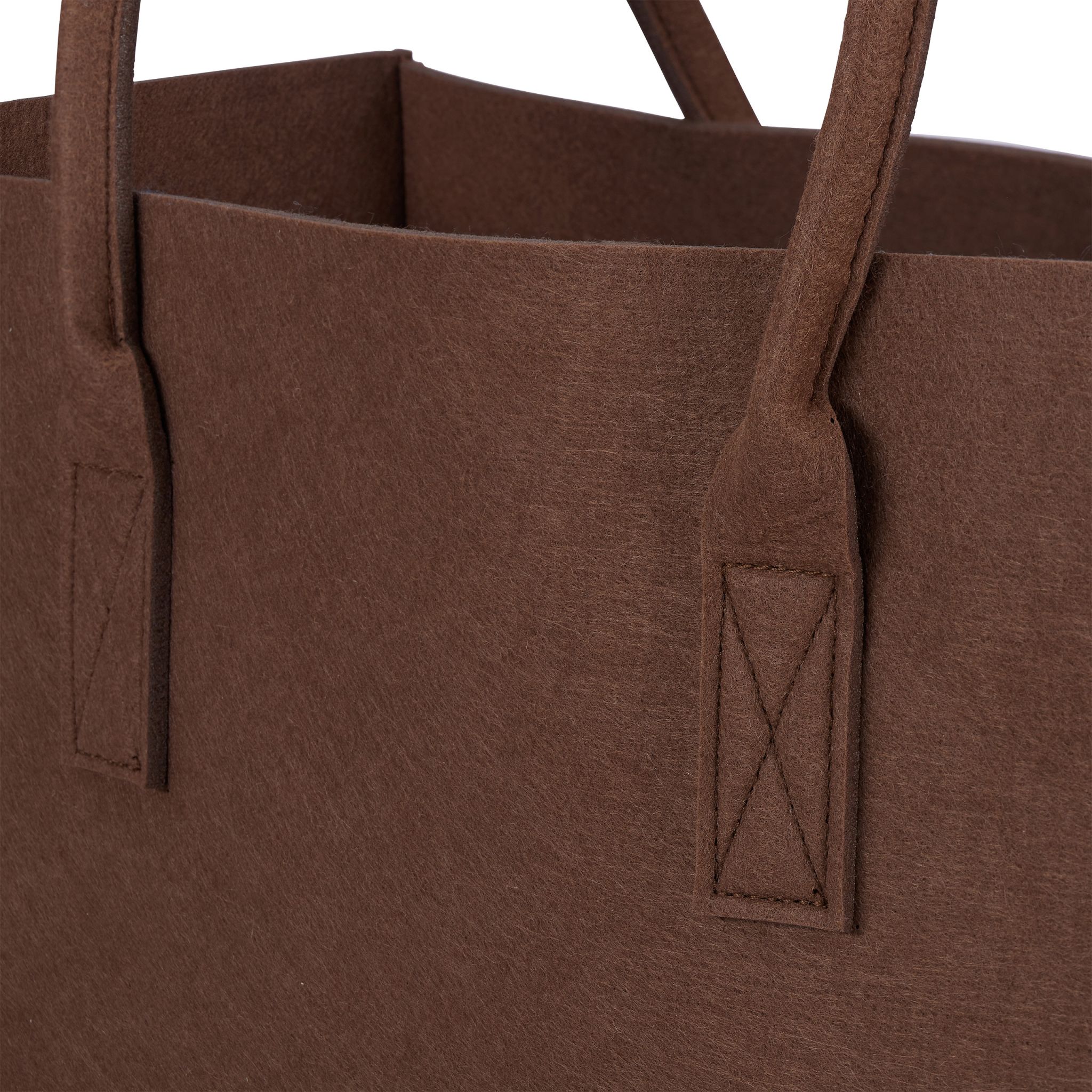 Kaminholztasche Filz Dunkelbraun von Relaxdays
