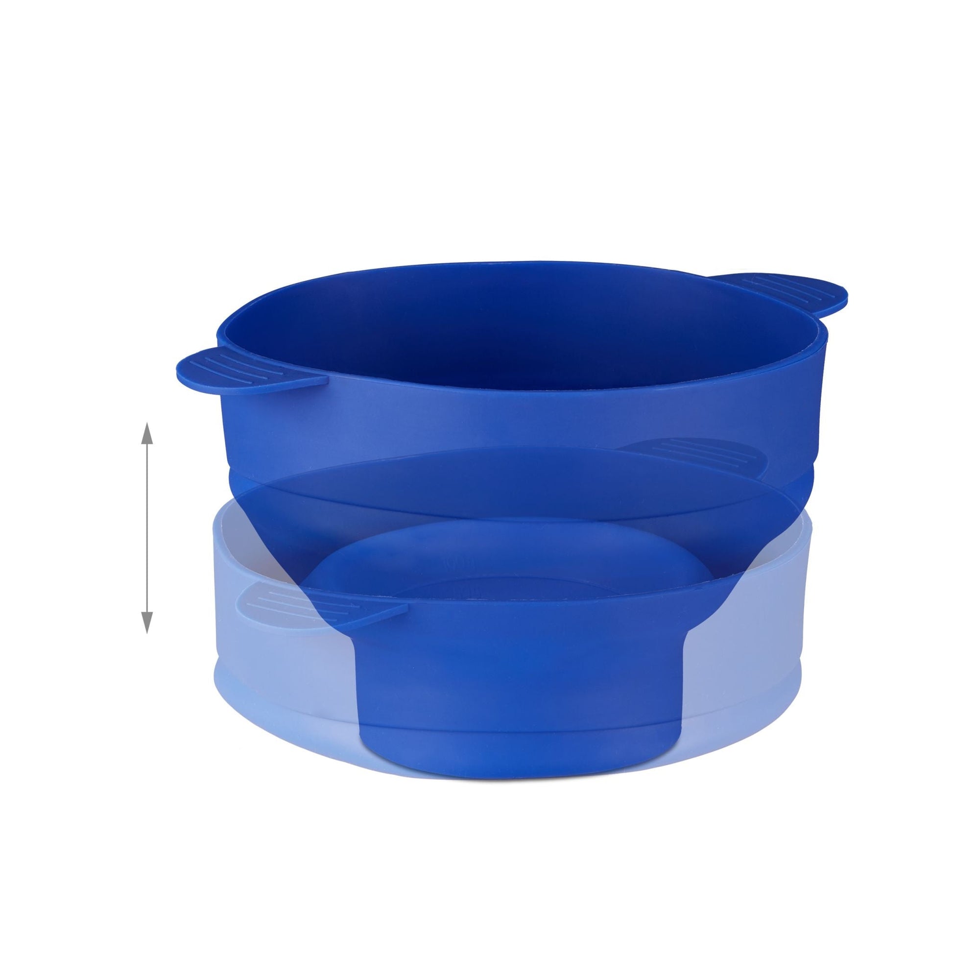 Popcorn Maker Silikon für die Mikrowelle Blau-Transparent von Relaxdays