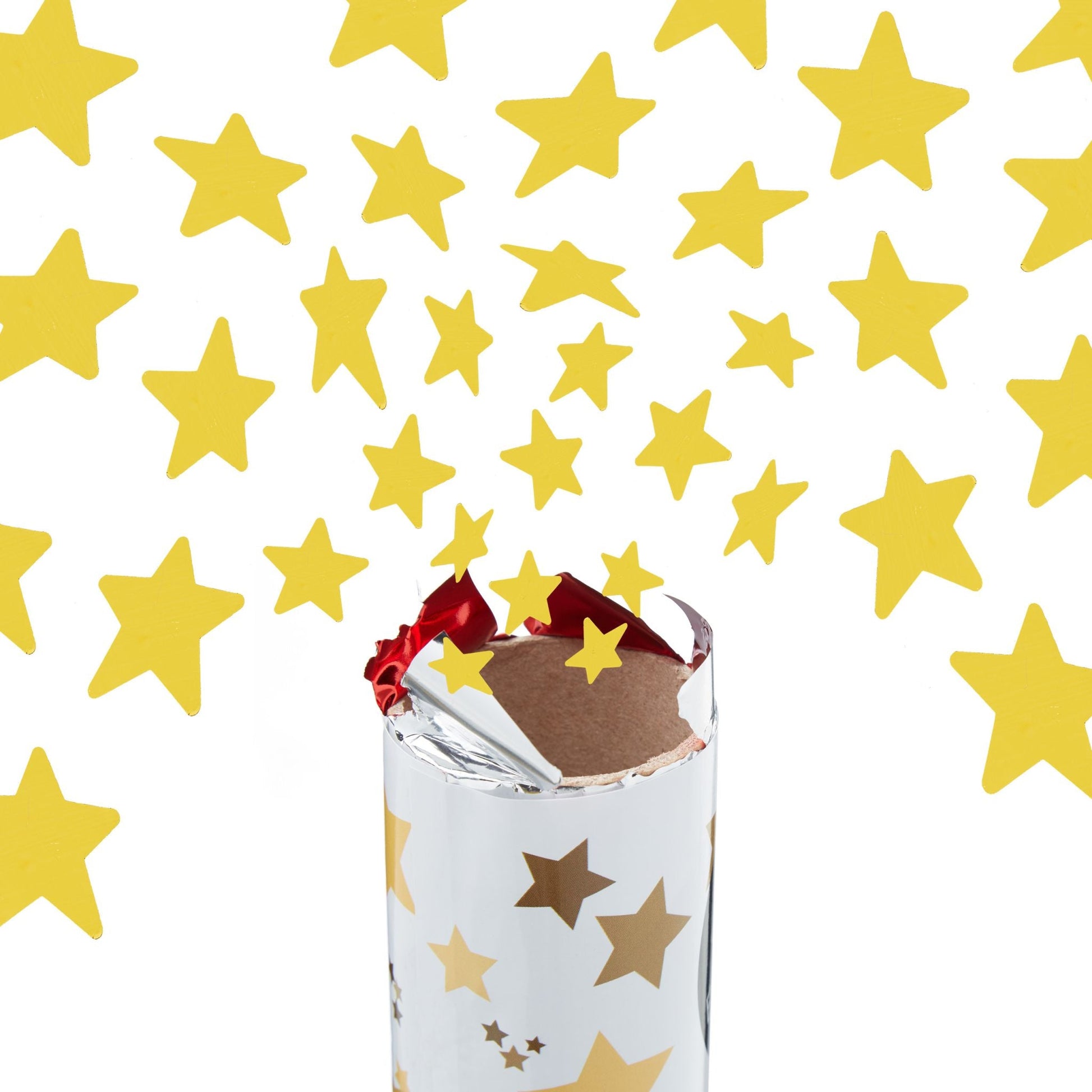 Party Popper Gold 40cm Sterne Gold von Relaxdays