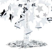 Party Popper Silber Sterne 40cm Silber von Relaxdays