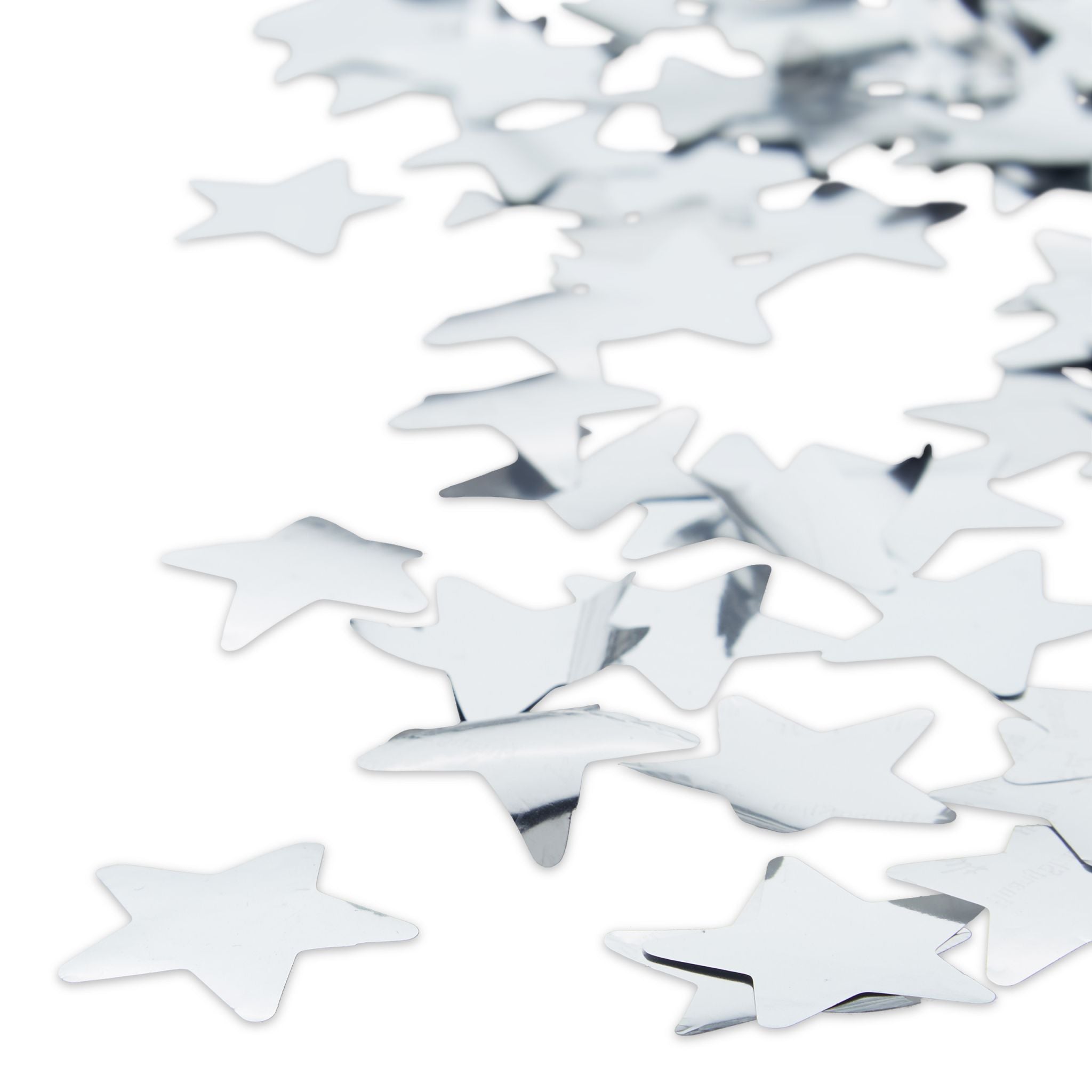 Party Popper Silber Sterne 40cm Silber von Relaxdays