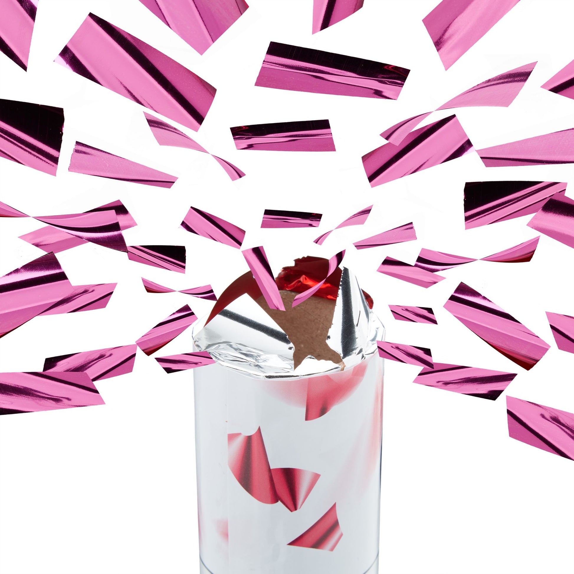 Party Popper Pink 40cm Kanone Pink von Relaxdays