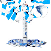 Party Popper 40cm blau-silber Hellblau-Silber von Relaxdays