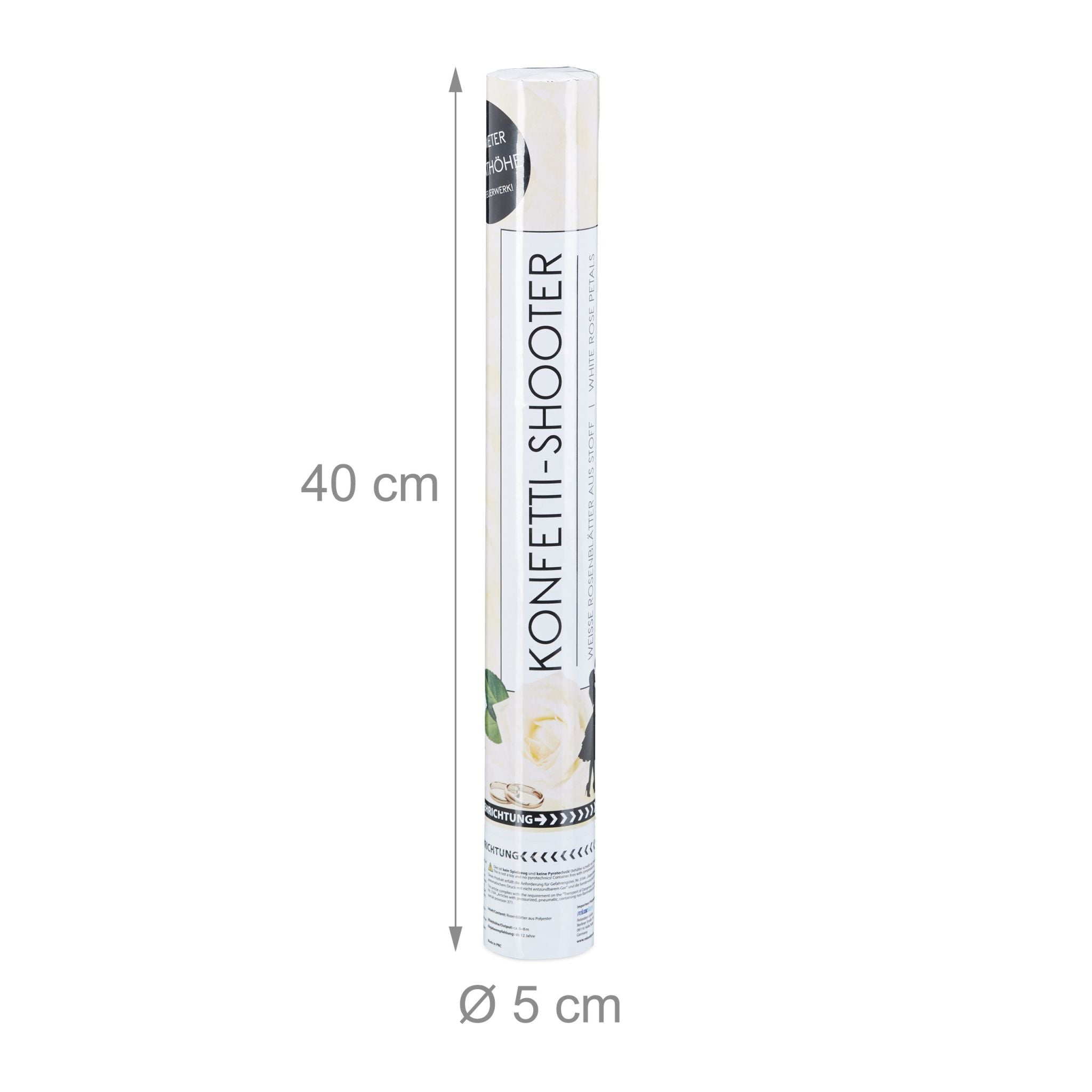 Party Popper Rosenblätter weiss Weiss von Relaxdays