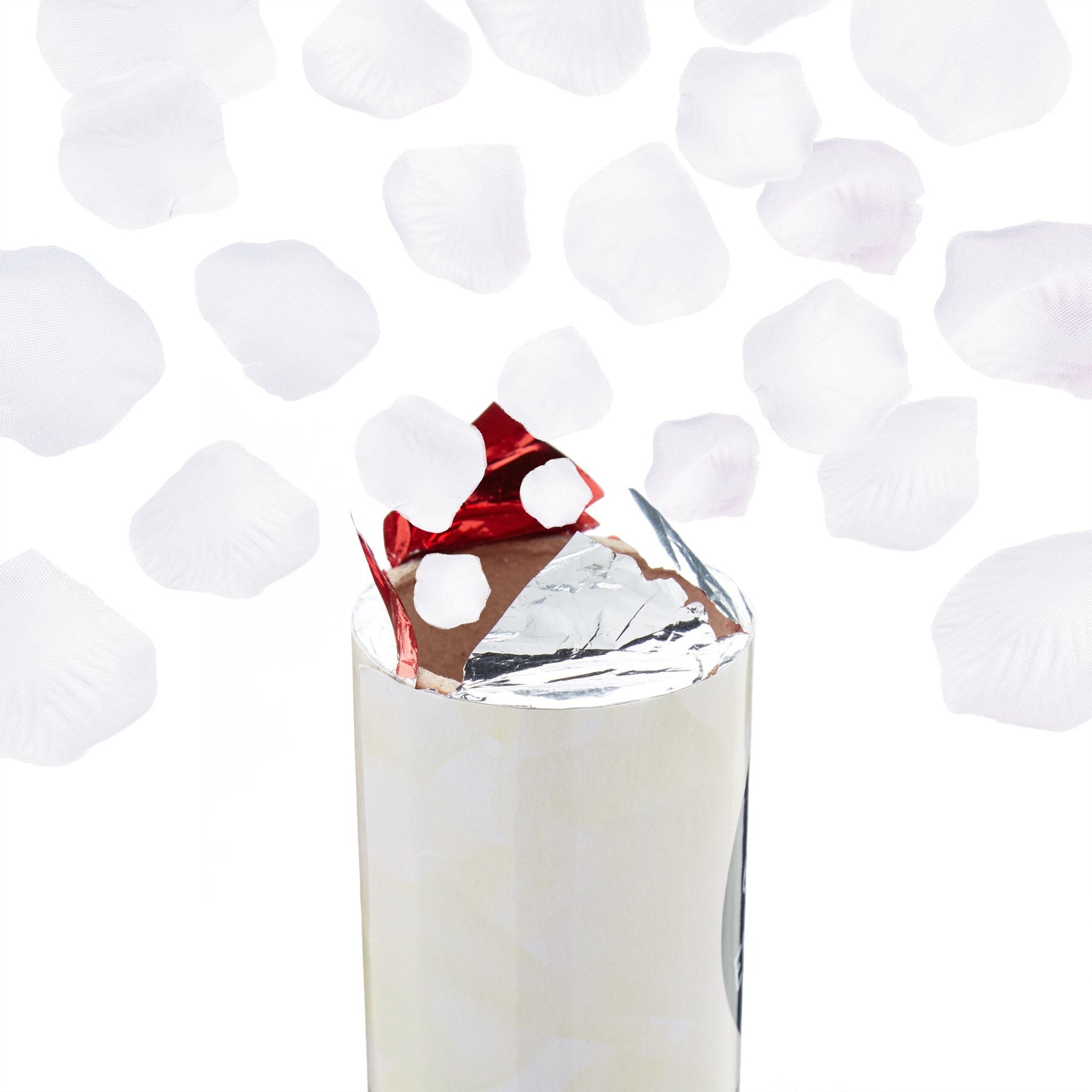 Party Popper Rosenblätter weiss Weiss von Relaxdays