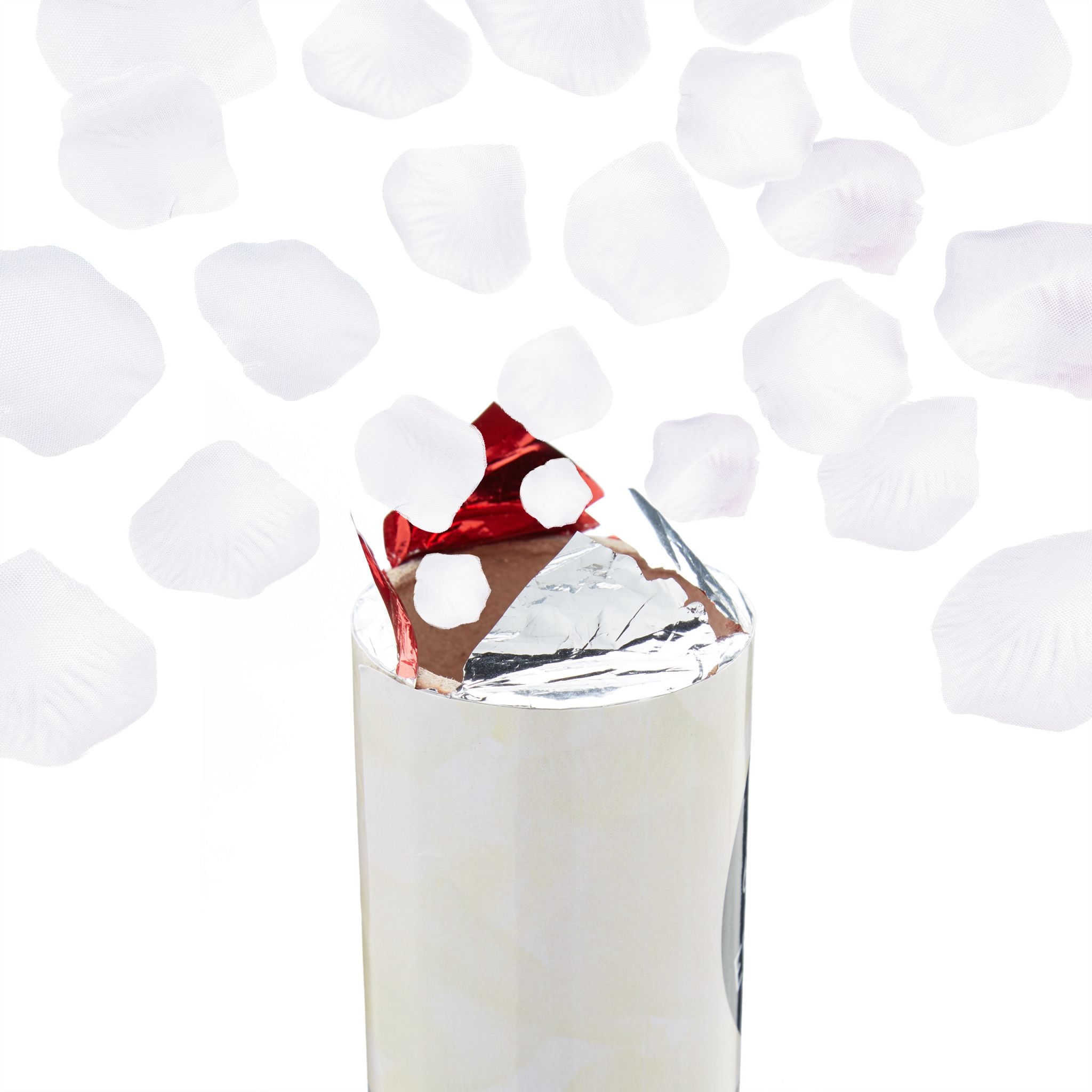 Party Popper Rosenblätter weiss Weiss von Relaxdays