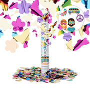 Party Popper bunt mit Schmetterlingen Weiss-Gold-Lila von Relaxdays