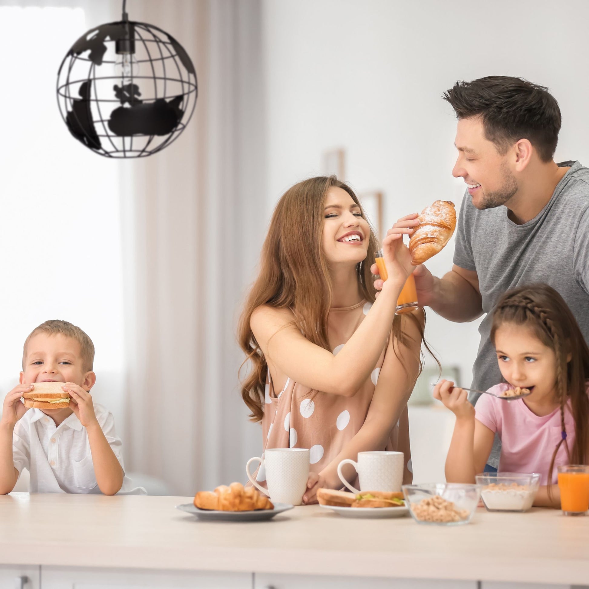Hängeleuchte Kugel Schwarz von Relaxdays