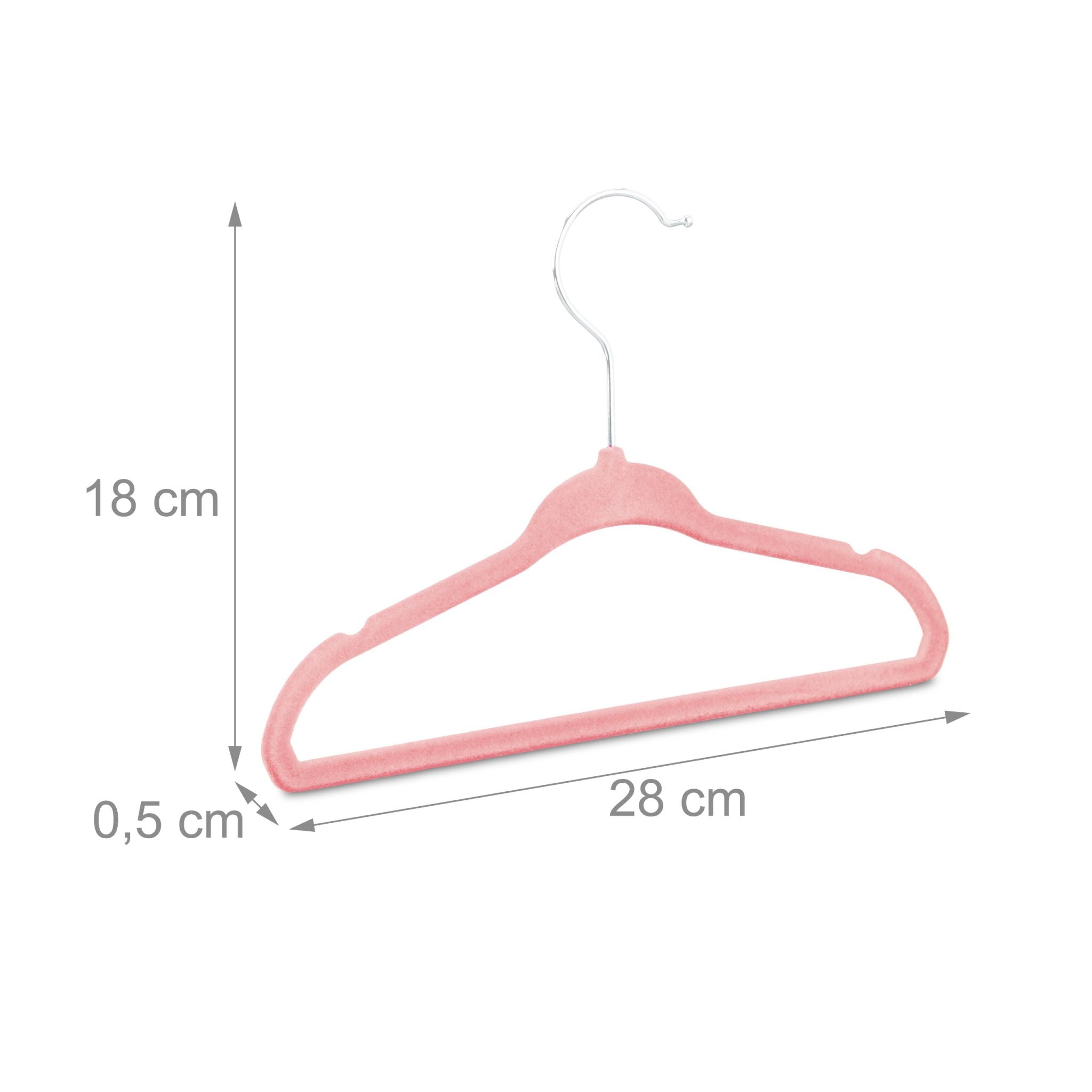 Kleiderbügel Kinder 20er-Set Rosa-Silber von Relaxdays