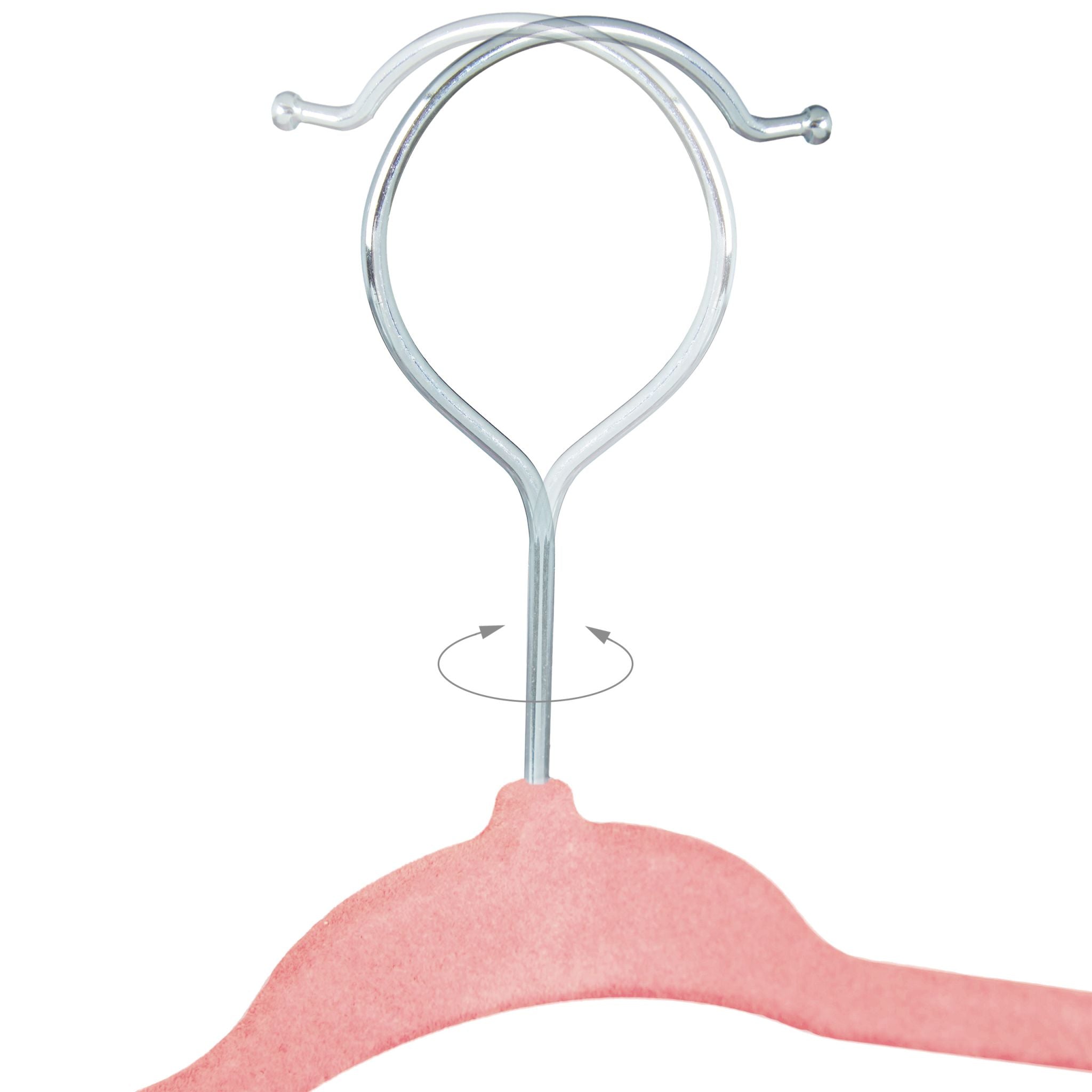 Kleiderbügel Kinder 20er-Set Rosa-Silber von Relaxdays