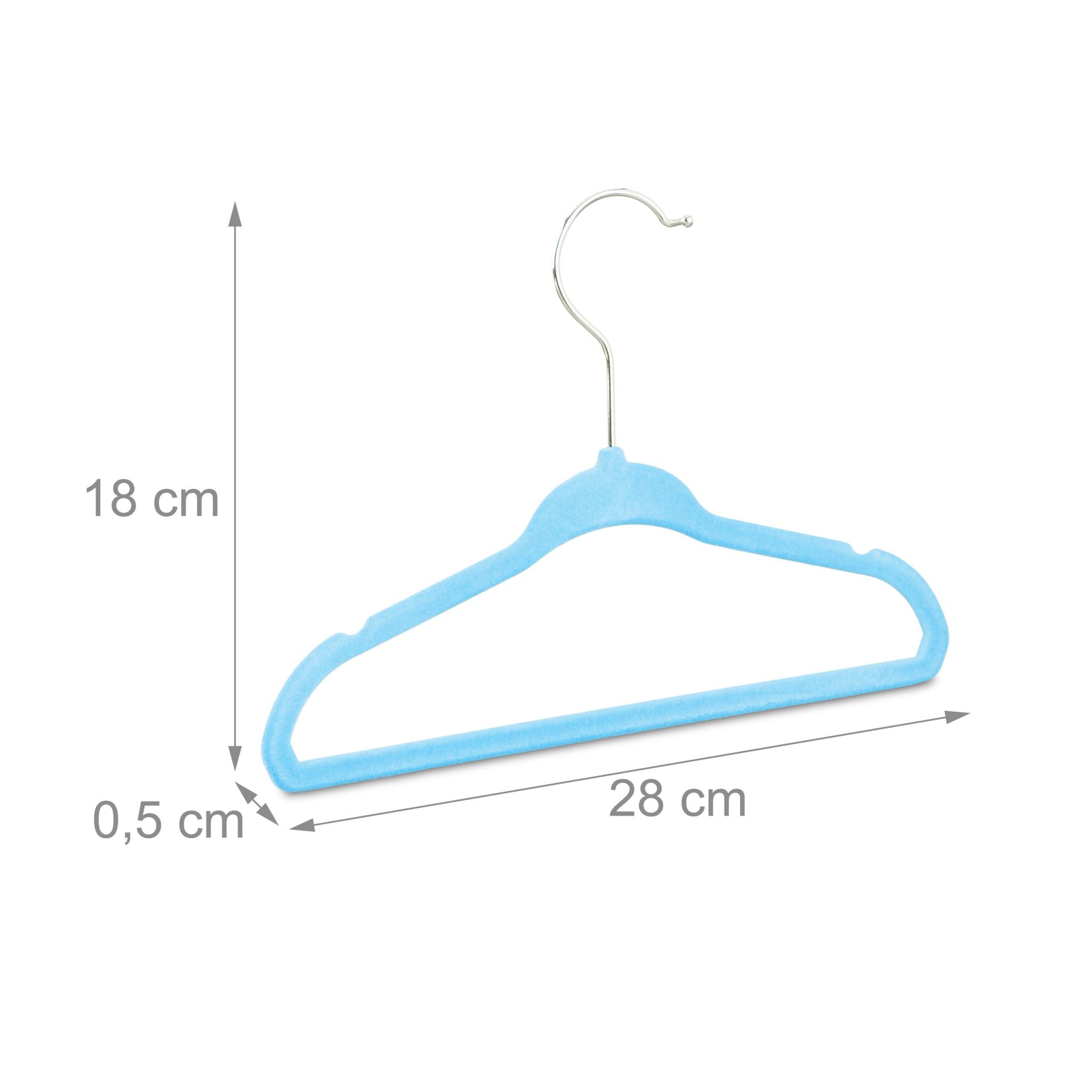 Kleiderbügel Kinder 20er-Set Silber-Türkis von Relaxdays