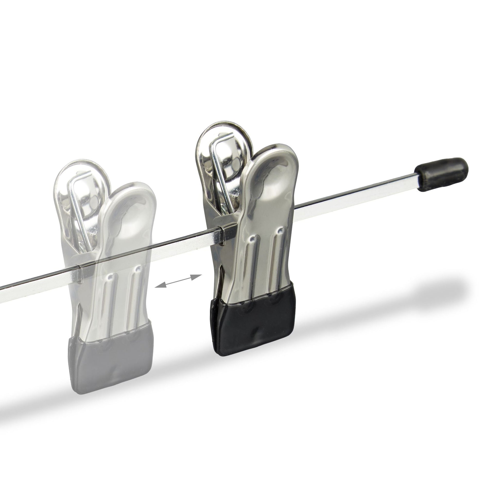 Hosenbügel Metall 20er-Set Schwarz-Silber von Relaxdays