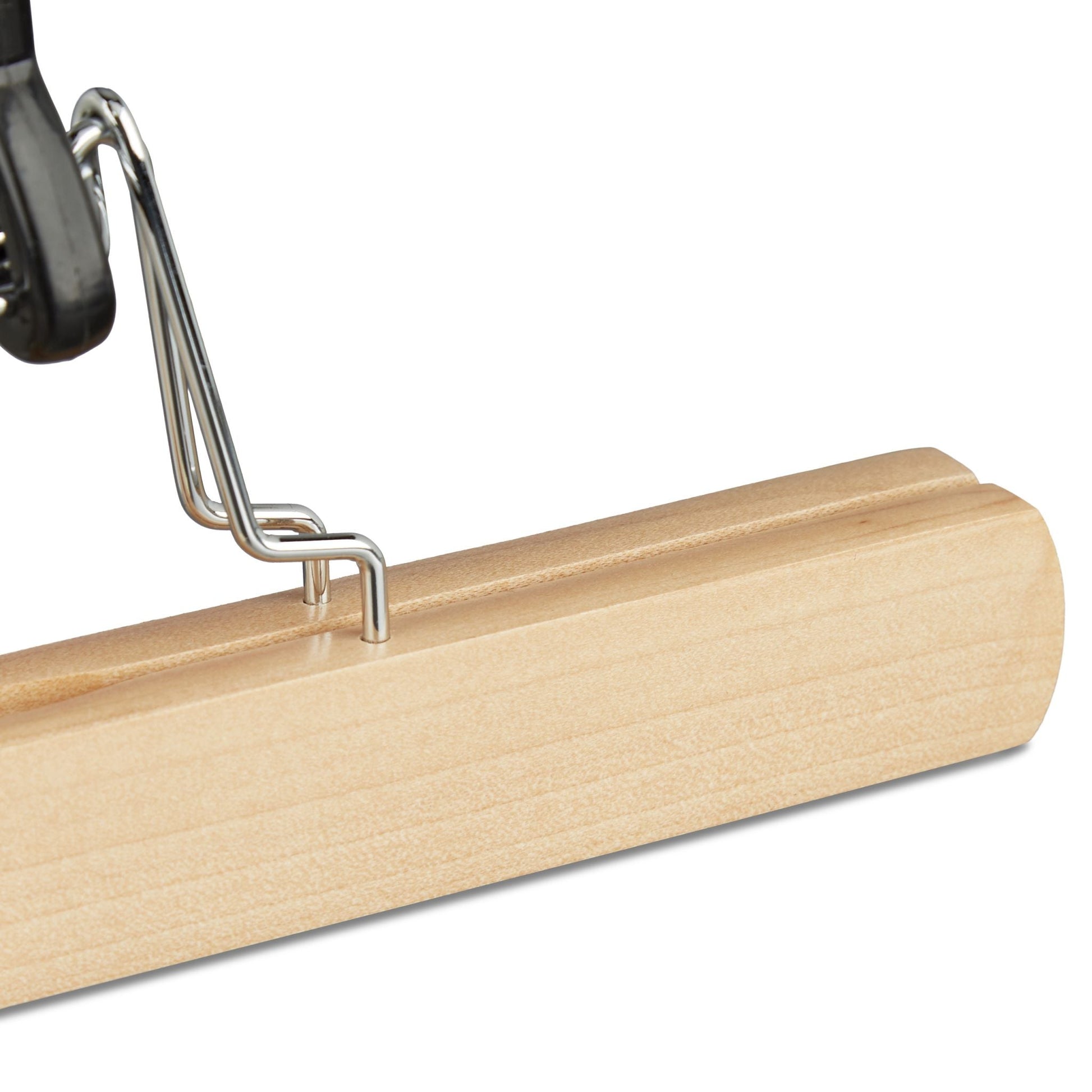 Hosenspanner Holz 12er-Set Hellbraun-Schwarz-Silber von Relaxdays