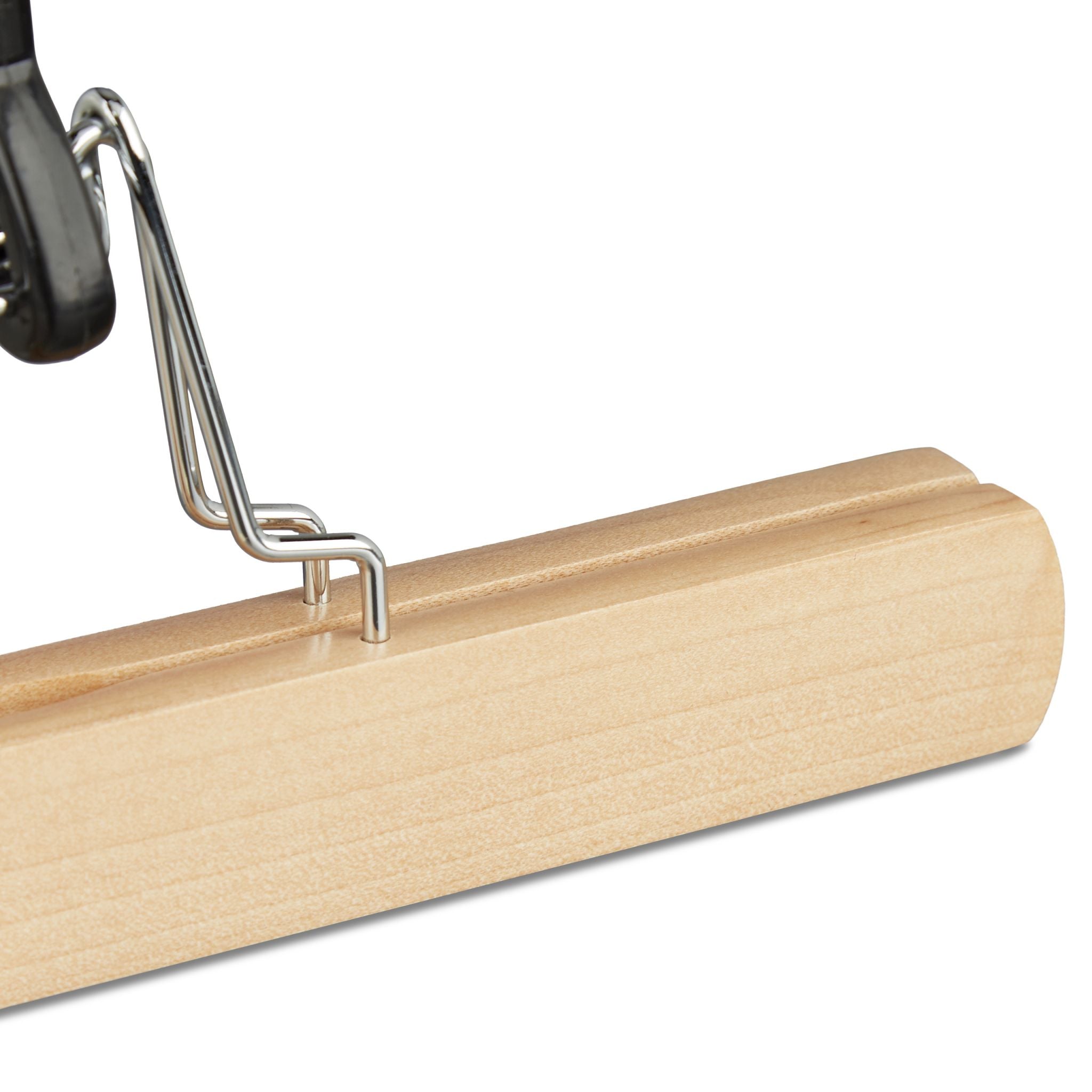 Hosenspanner Holz 12er-Set Hellbraun-Schwarz-Silber von Relaxdays