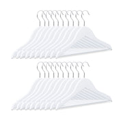 Kinderkleiderbügel Holz 20er-Set Weiss-Silber von Relaxdays