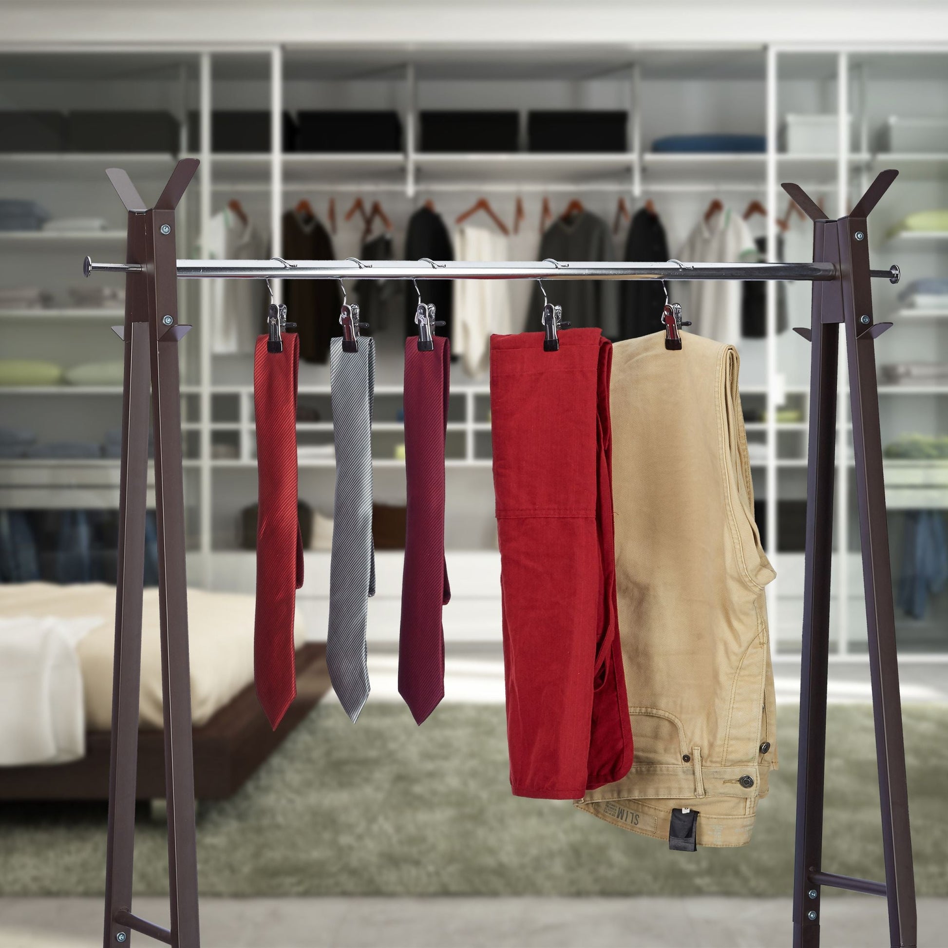 Stiefelklammern 20er-Set drehbar Schwarz-Silber von Relaxdays